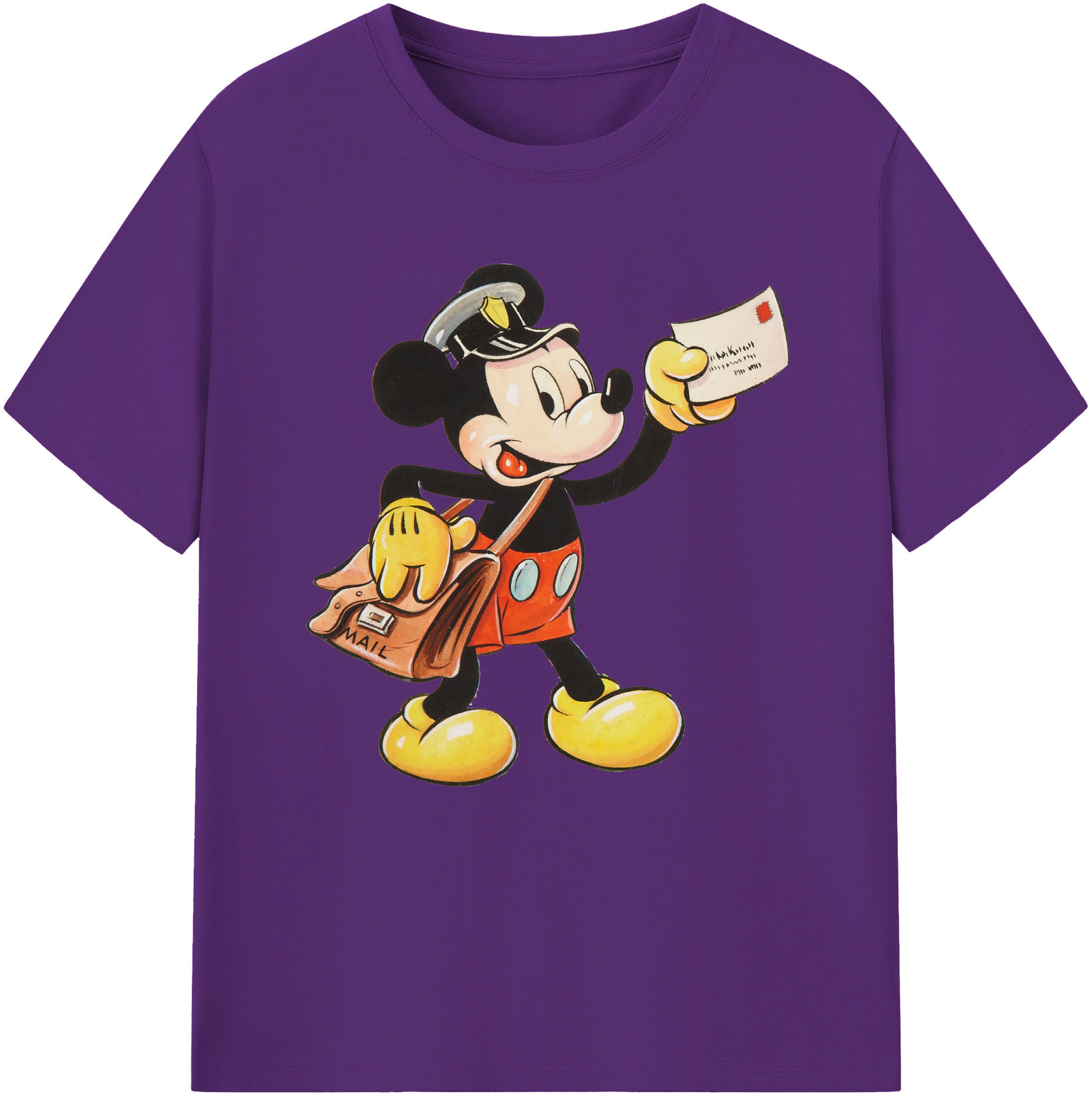 （画像用） ミッキーマウス Mickey Mouse 綿100％半袖Tシャツ（フロントプリント）