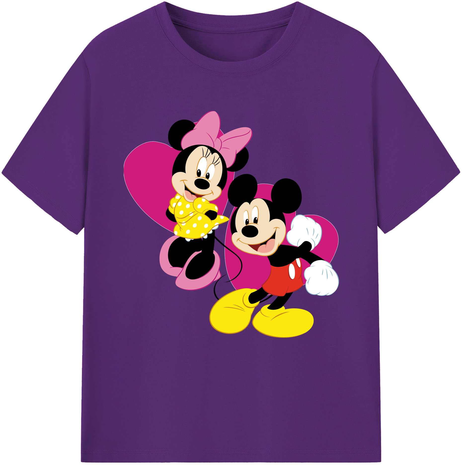 （画像用） ミッキーマウス Mickey Mouse 綿100％半袖Tシャツ（フロントプリント）
