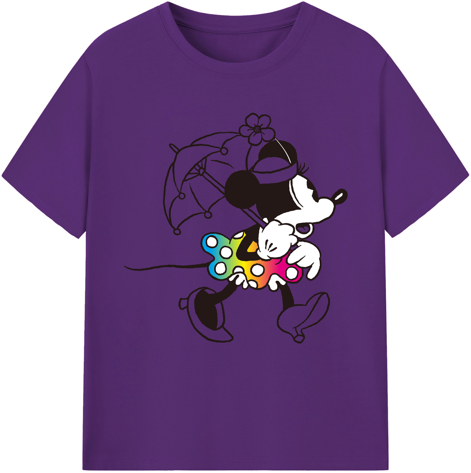 （画像用） ミッキーマウス Mickey Mouse 綿100％半袖Tシャツ（フロントプリント）