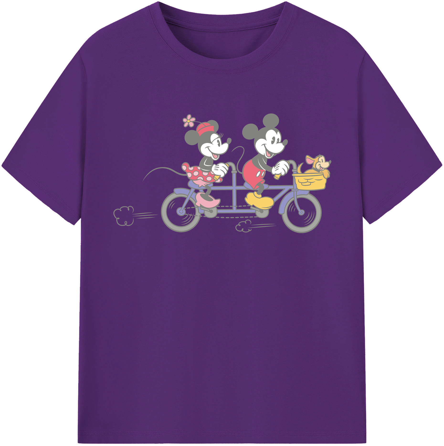 （画像用） ミッキーマウス Mickey Mouse 綿100％半袖Tシャツ（フロントプリント）