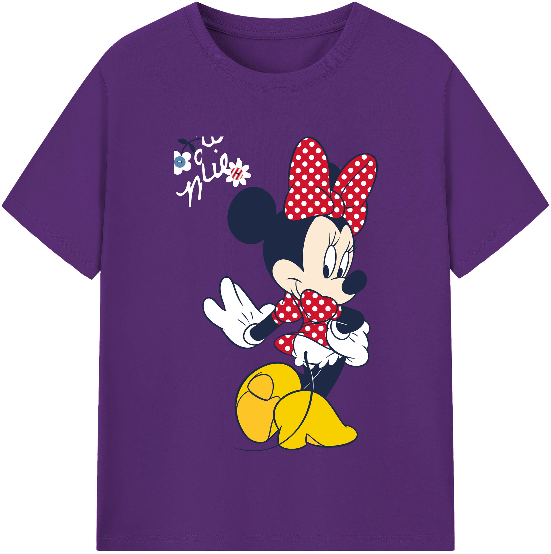 （画像用） ミッキーマウス Mickey Mouse 綿100％半袖Tシャツ（フロントプリント）