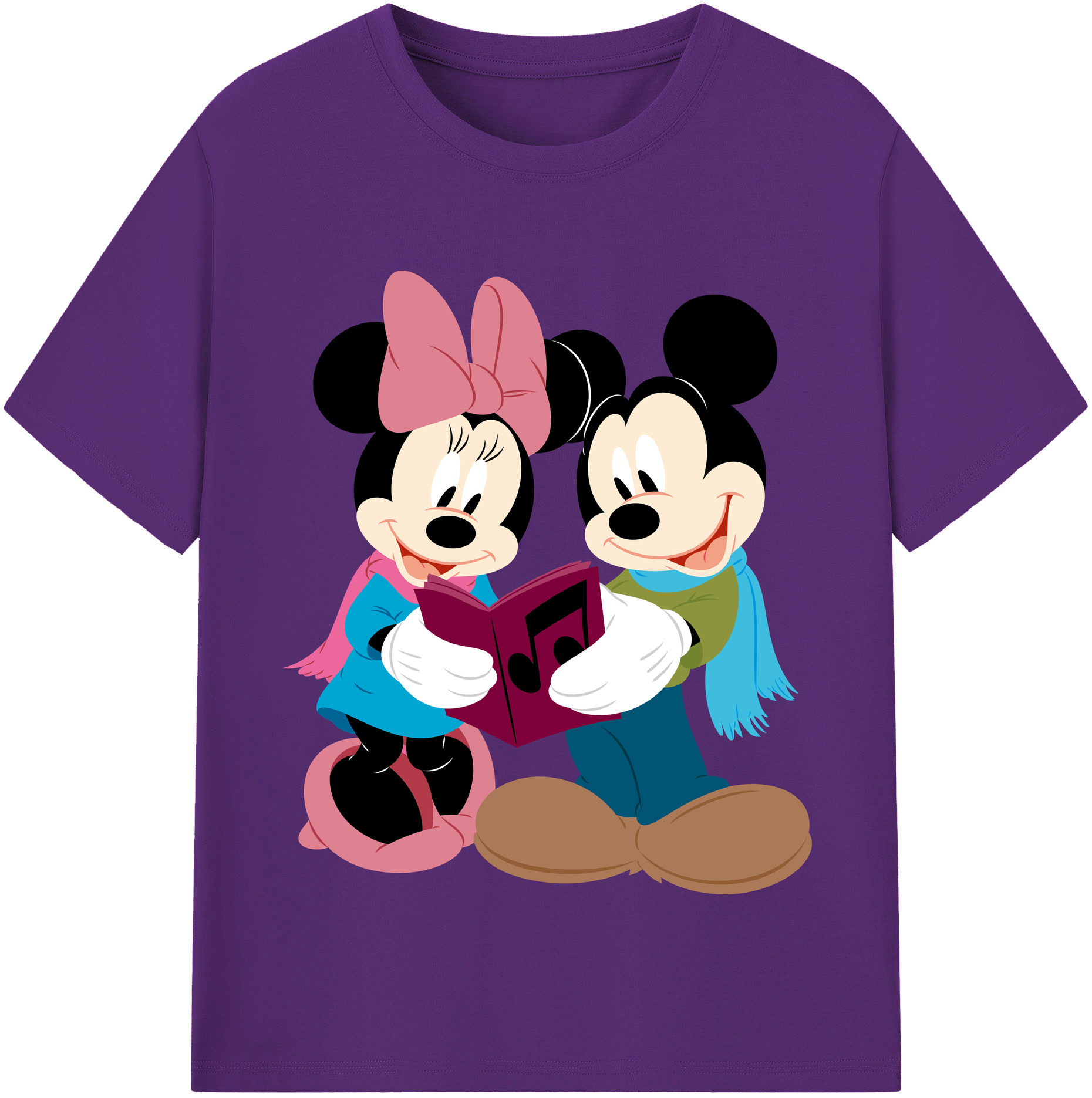 （画像用） ミッキーマウス Mickey Mouse 綿100％半袖Tシャツ（フロントプリント）