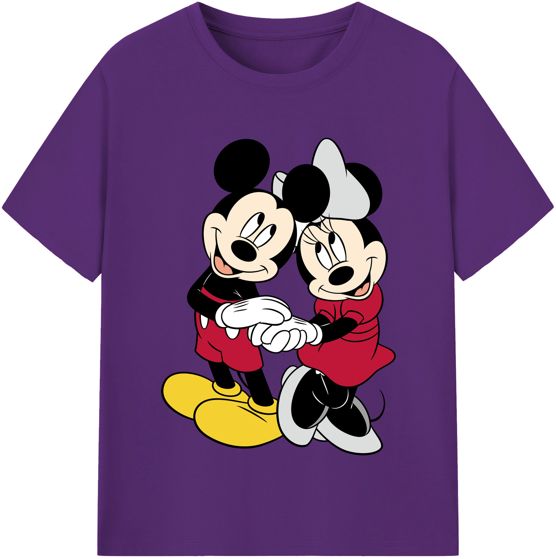 （画像用） ミッキーマウス Mickey Mouse 綿100％半袖Tシャツ（フロントプリント）