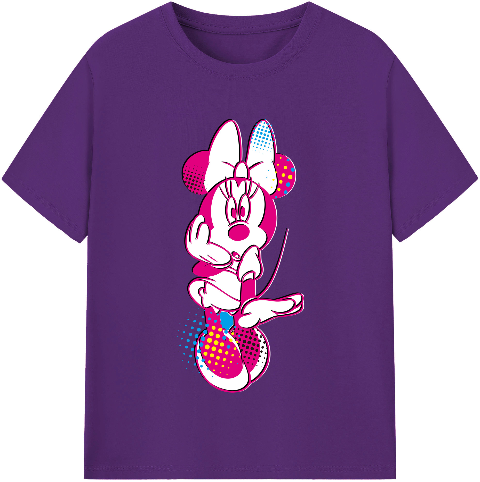 （画像用） ミッキーマウス Mickey Mouse 綿100％半袖Tシャツ（フロントプリント）