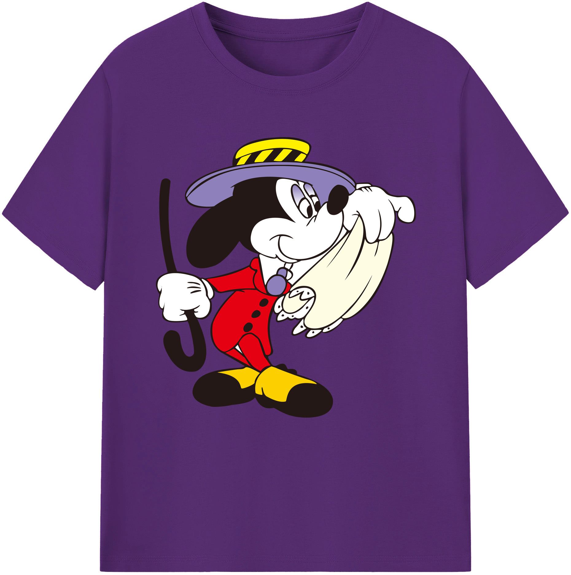 （画像用） ミッキーマウス Mickey Mouse 綿100％半袖Tシャツ（フロントプリント）