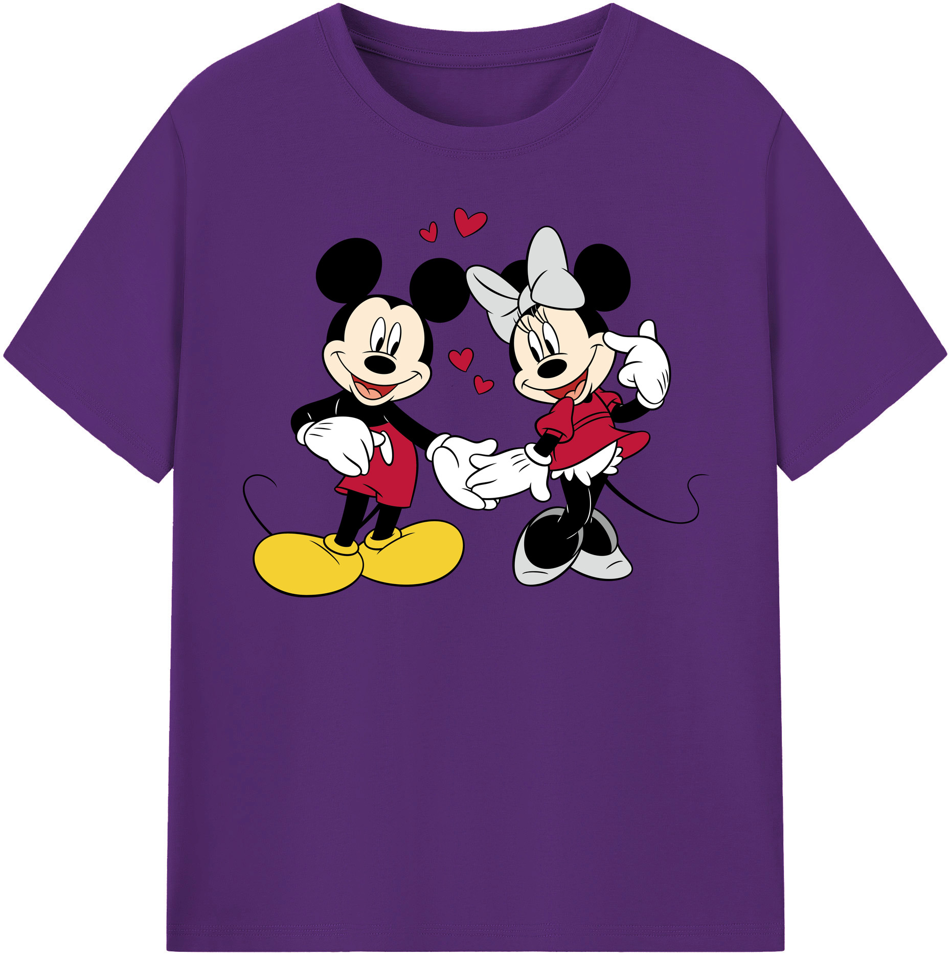 （画像用） ミッキーマウス Mickey Mouse 綿100％半袖Tシャツ（フロントプリント）
