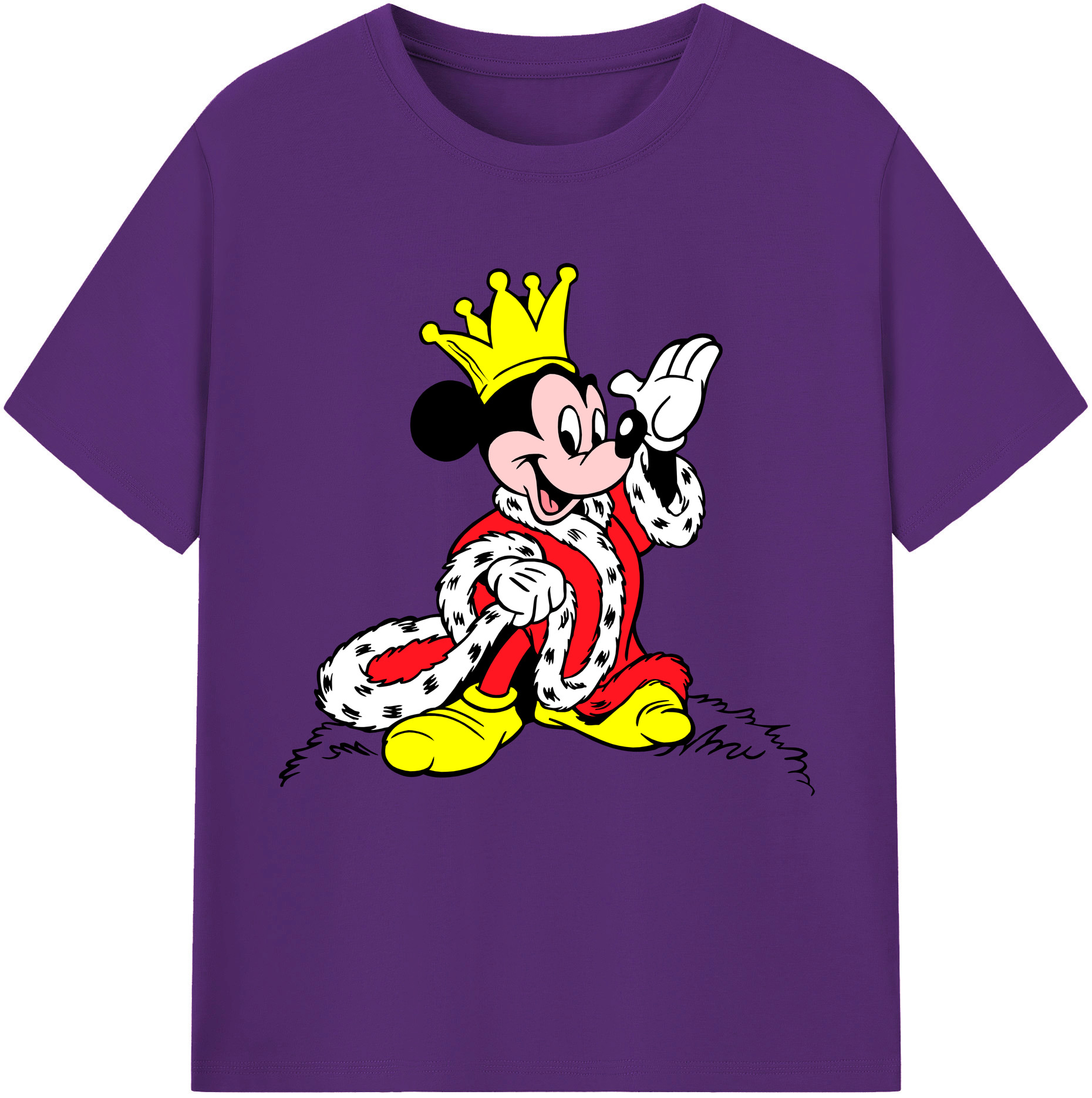 （画像用） ミッキーマウス Mickey Mouse 綿100％半袖Tシャツ（フロントプリント）