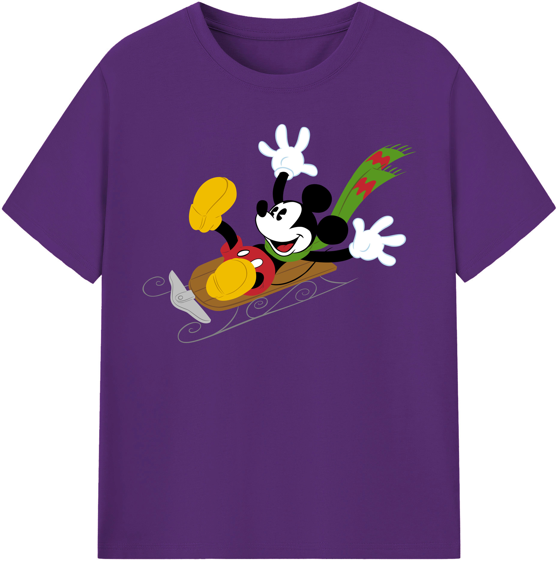 （画像用） ミッキーマウス Mickey Mouse 綿100％半袖Tシャツ（フロントプリント）
