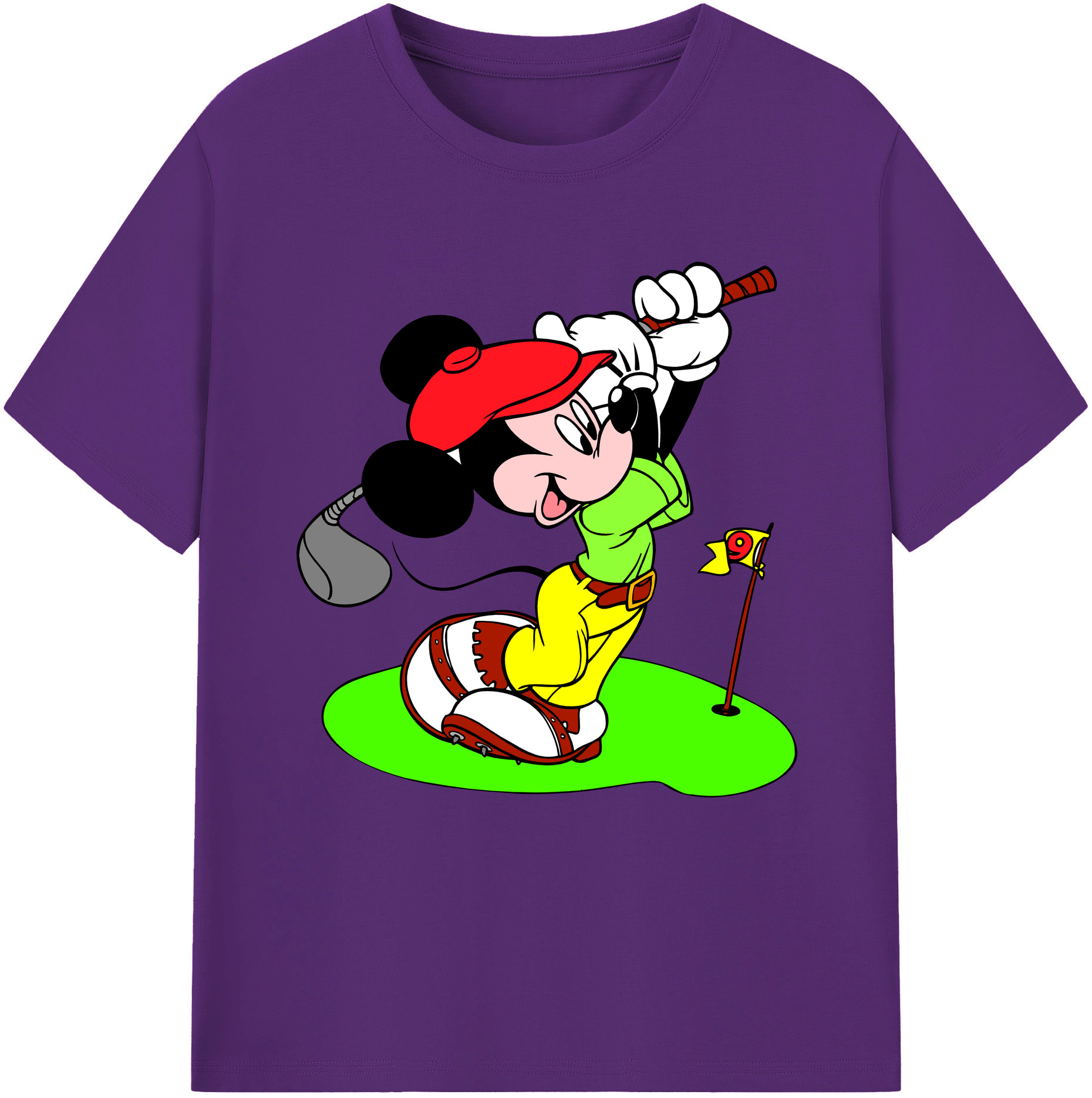 （画像用） ミッキーマウス Mickey Mouse 綿100％半袖Tシャツ（フロントプリント）