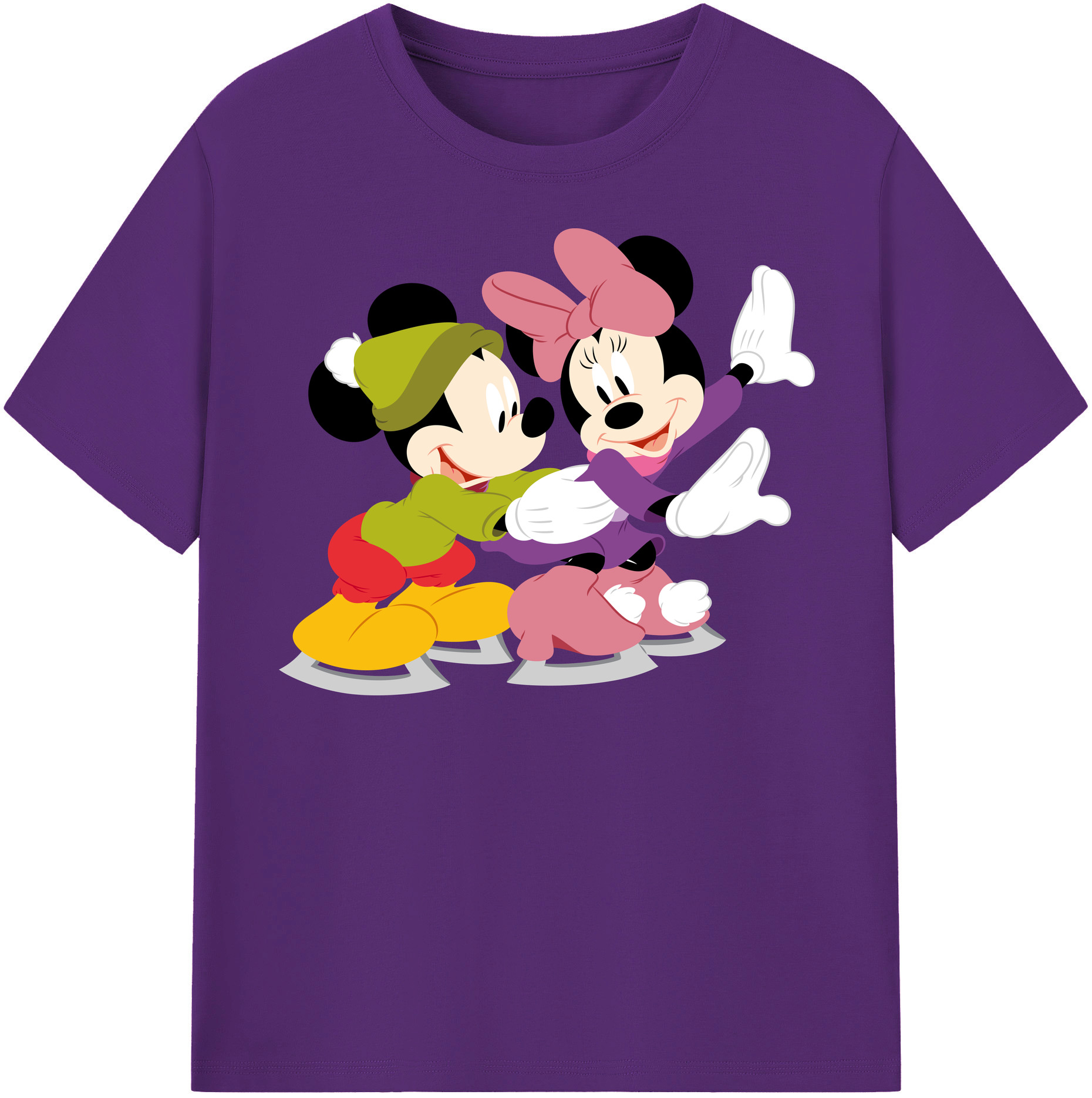 （画像用） ミッキーマウス Mickey Mouse 綿100％半袖Tシャツ（フロントプリント）