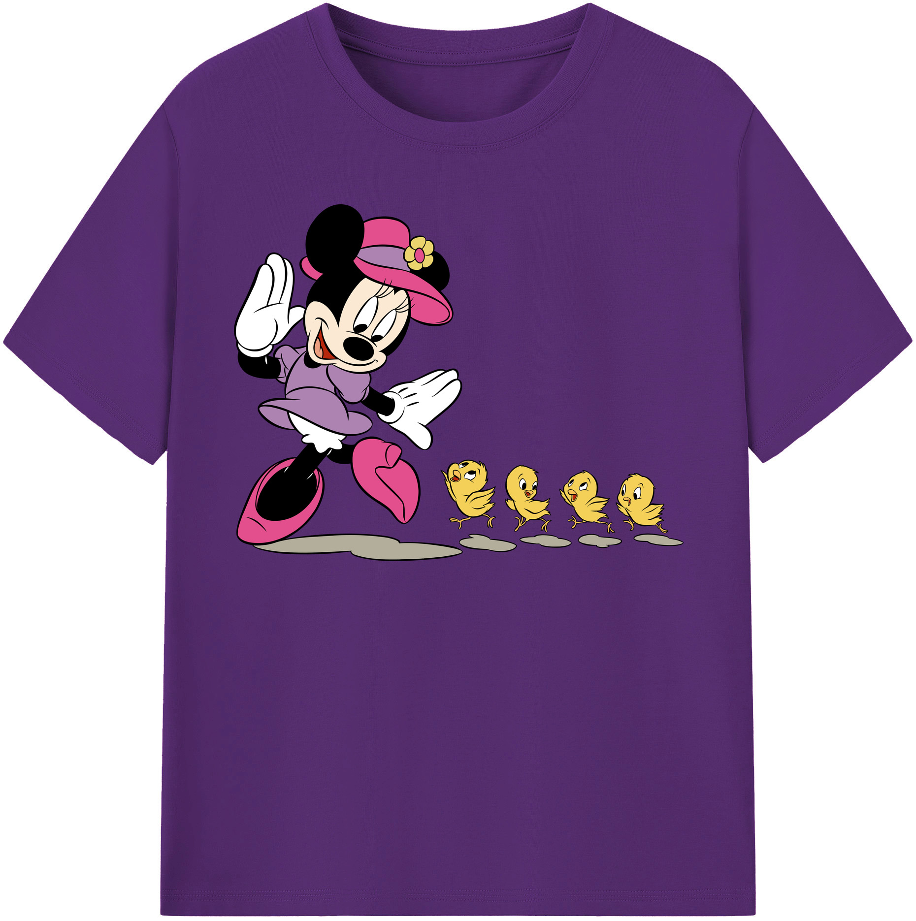 （画像用） ミッキーマウス Mickey Mouse 綿100％半袖Tシャツ（フロントプリント）