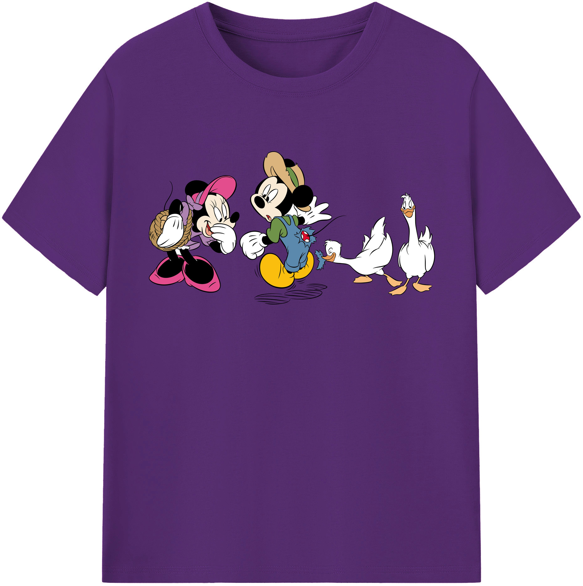 （画像用） ミッキーマウス Mickey Mouse 綿100％半袖Tシャツ（フロントプリント）