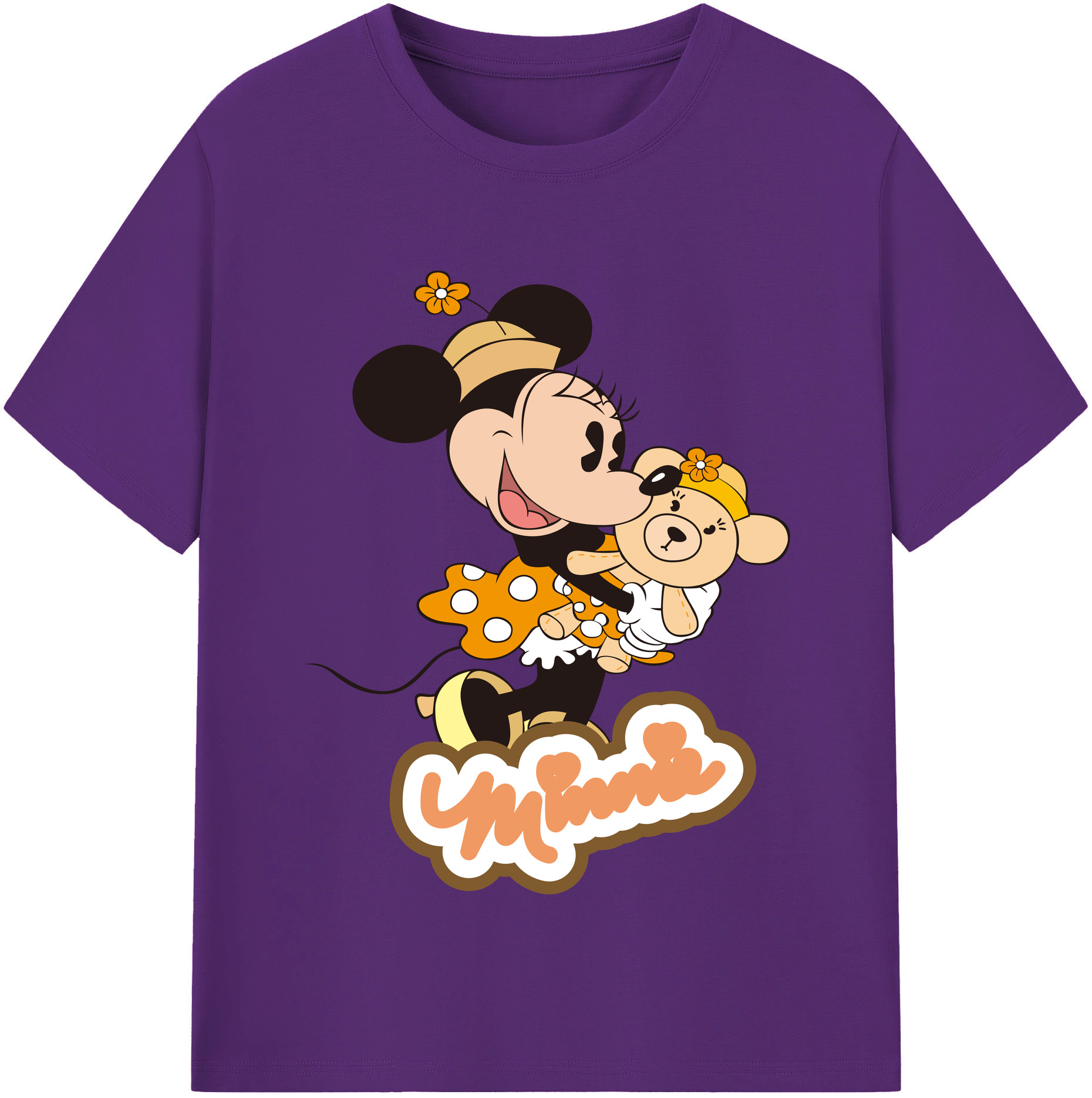 （画像用） ミッキーマウス Mickey Mouse 綿100％半袖Tシャツ（フロントプリント）
