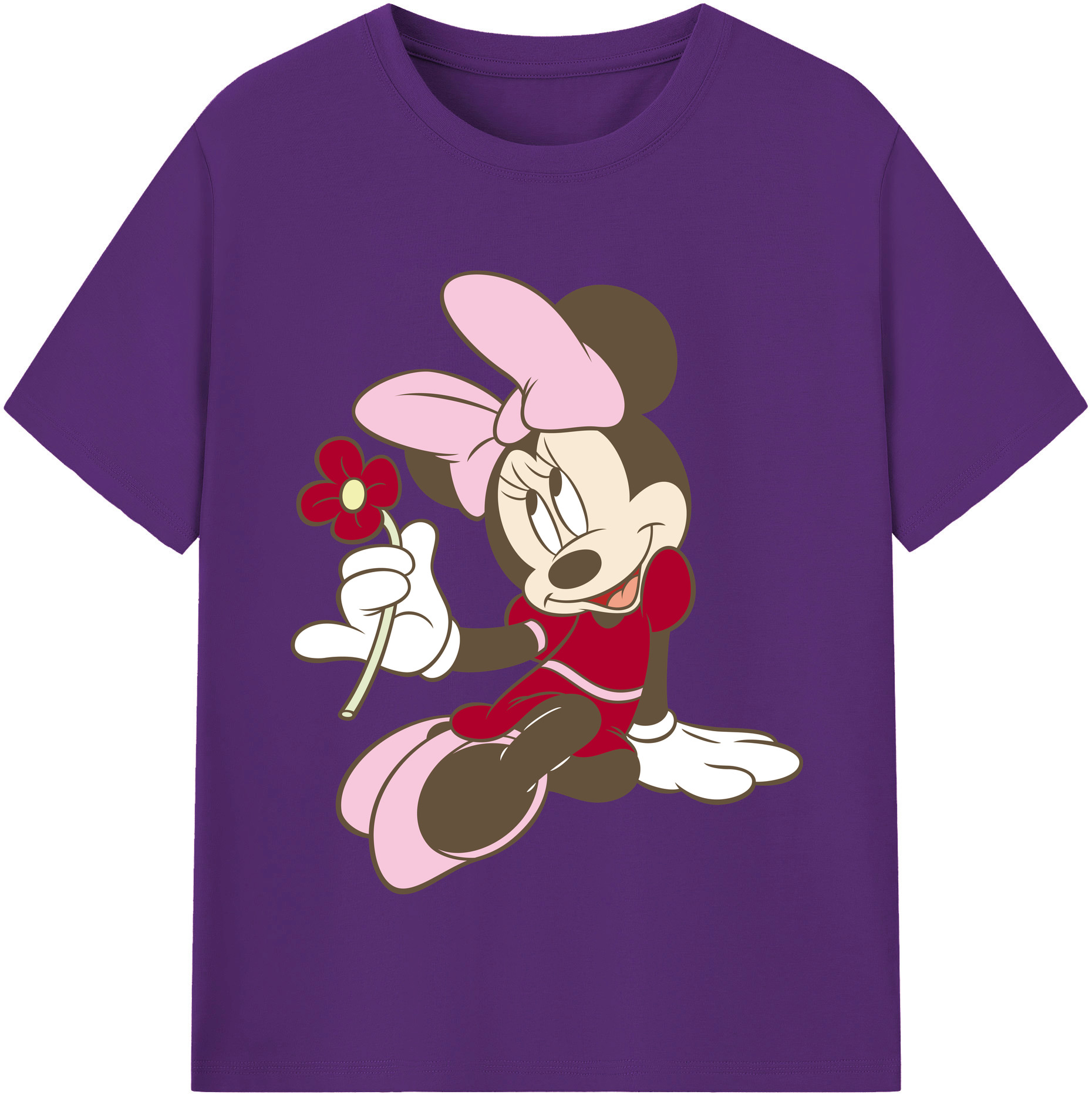 （画像用） ミッキーマウス Mickey Mouse 綿100％半袖Tシャツ（フロントプリント）