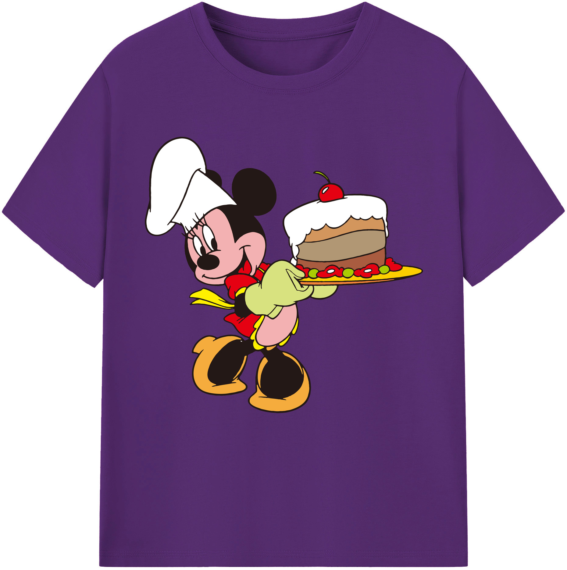 （画像用） ミッキーマウス Mickey Mouse 綿100％半袖Tシャツ（フロントプリント）