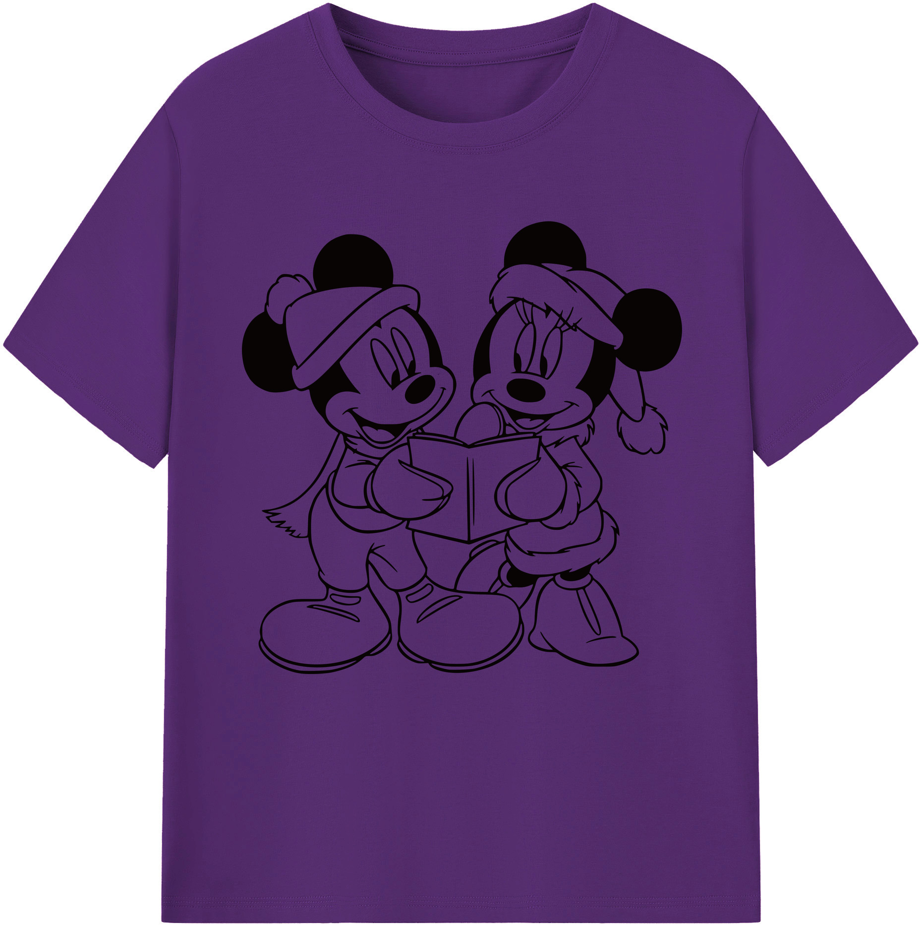 （画像用） ミッキーマウス Mickey Mouse 綿100％半袖Tシャツ（フロントプリント）