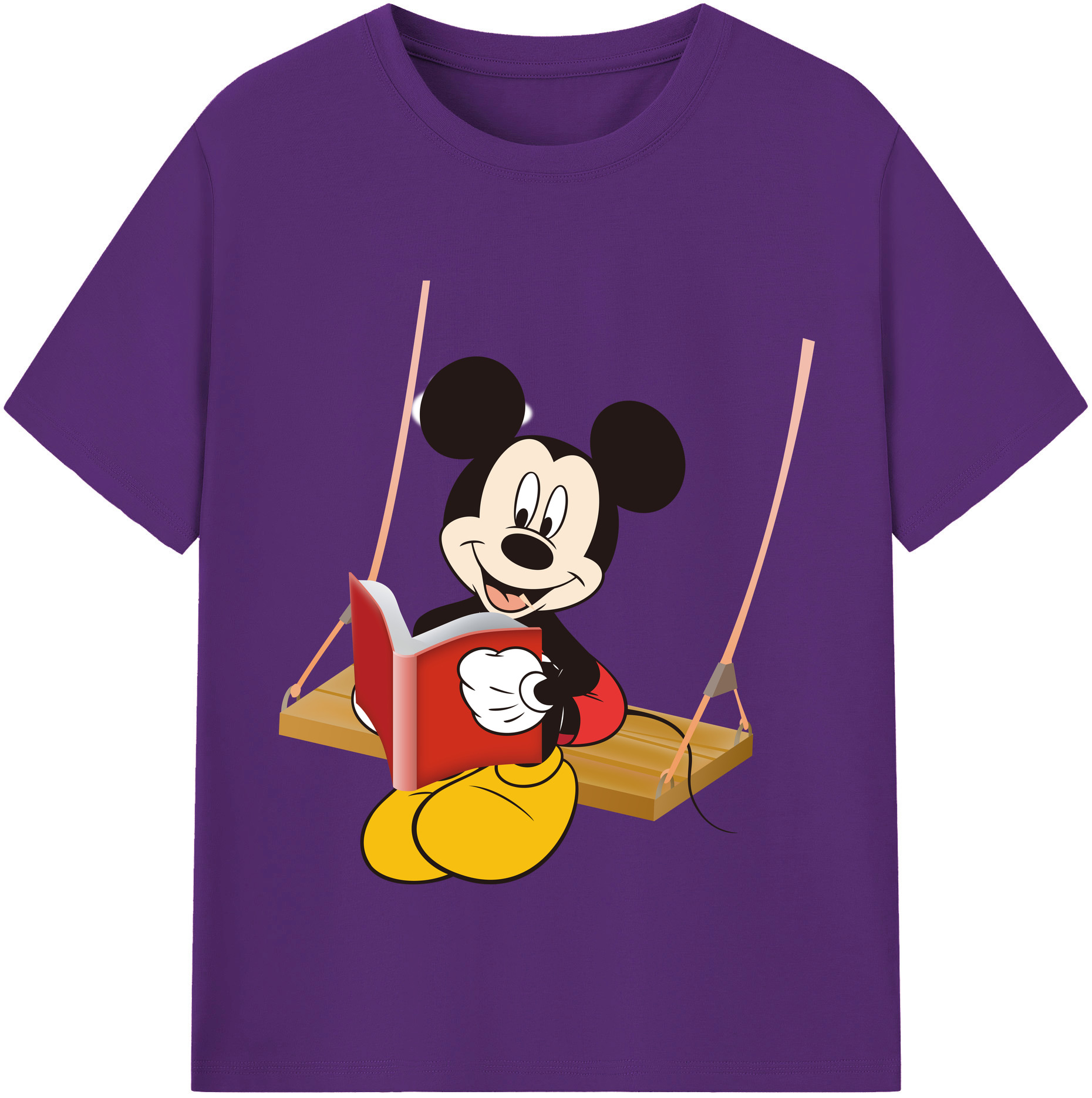 （画像用） ミッキーマウス Mickey Mouse 綿100％半袖Tシャツ（フロントプリント）