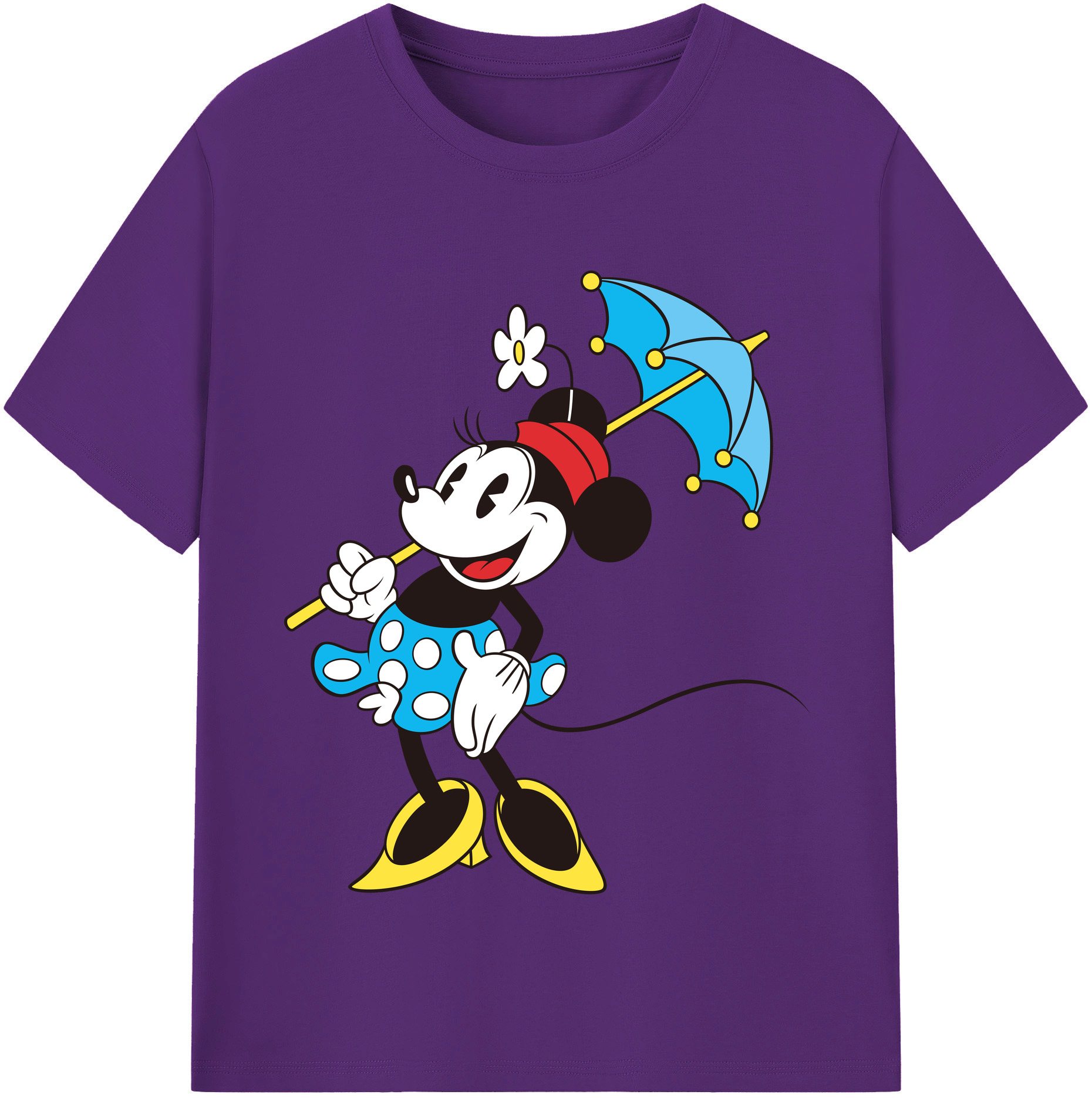 （画像用） ミッキーマウス Mickey Mouse 綿100％半袖Tシャツ（フロントプリント）
