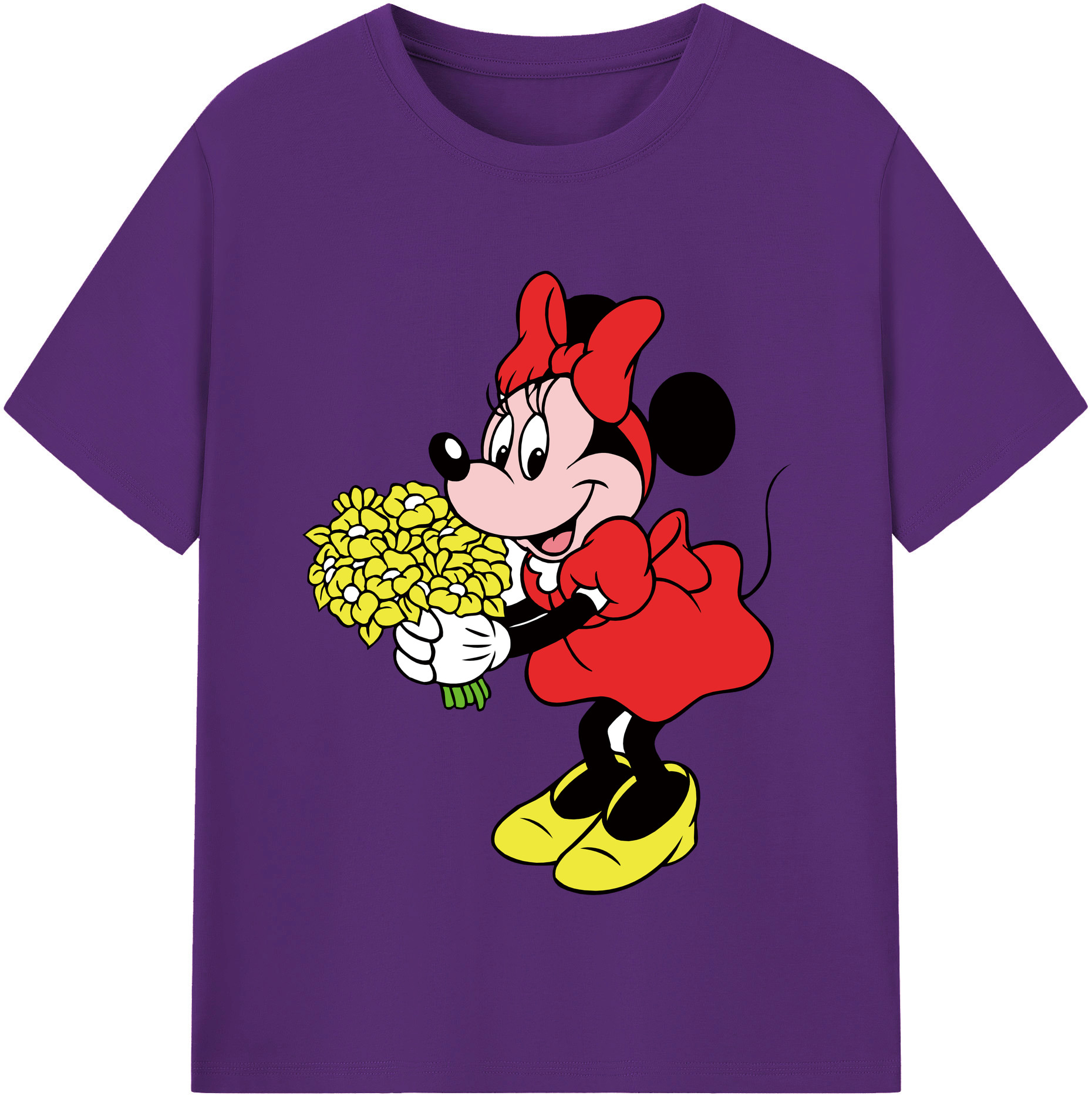 （画像用） ミッキーマウス Mickey Mouse 綿100％半袖Tシャツ（フロントプリント）