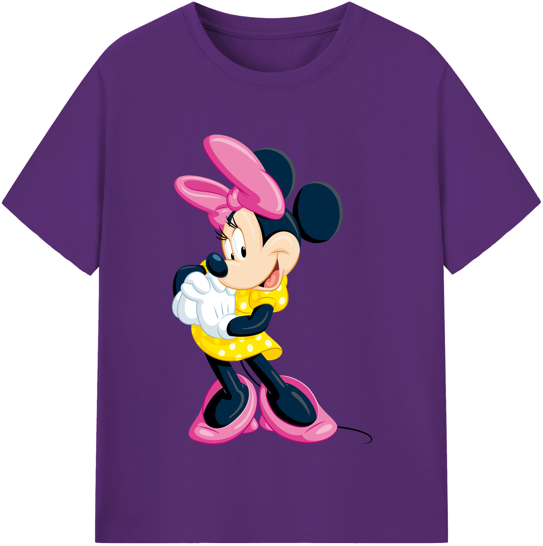 （画像用） ミッキーマウス Mickey Mouse 綿100％半袖Tシャツ（フロントプリント）