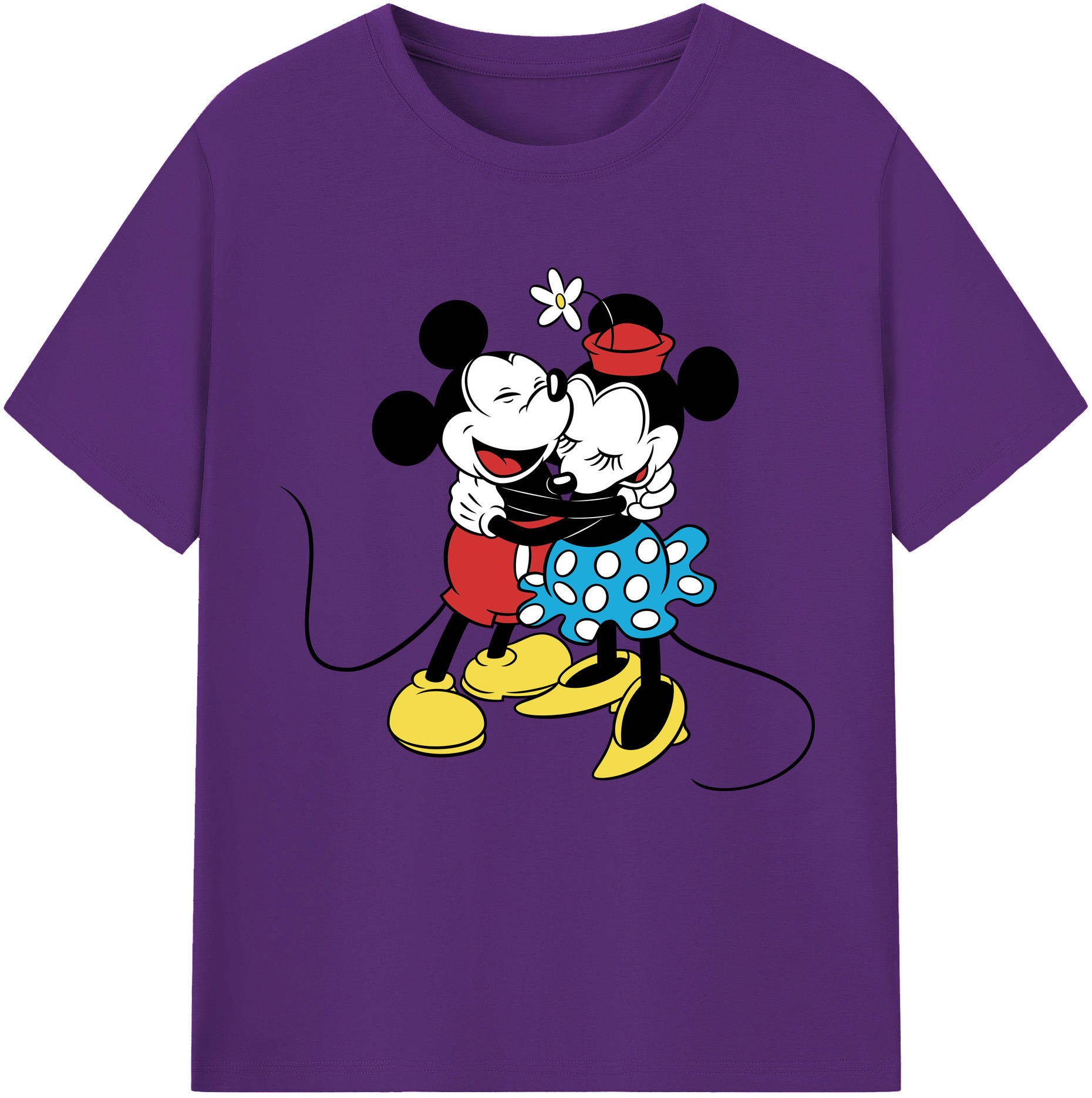 （画像用） ミッキーマウス Mickey Mouse 綿100％半袖Tシャツ（フロントプリント）