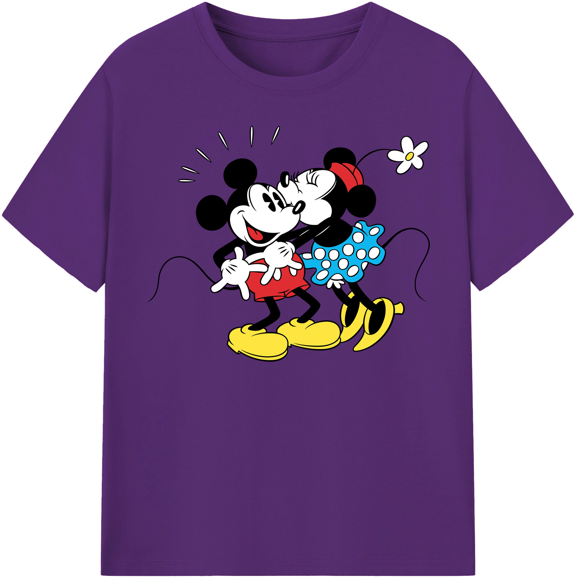 （画像用） ミッキーマウス Mickey Mouse 綿100％半袖Tシャツ（フロントプリント）