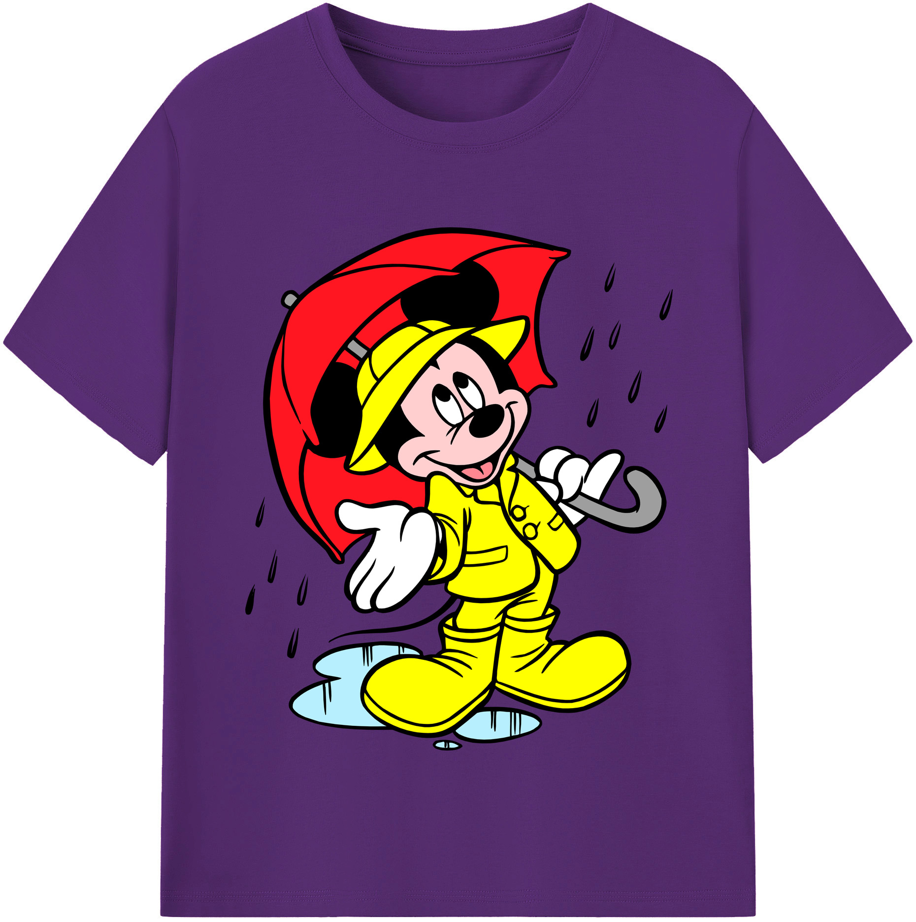 （画像用） ミッキーマウス Mickey Mouse 綿100％半袖Tシャツ（フロントプリント）