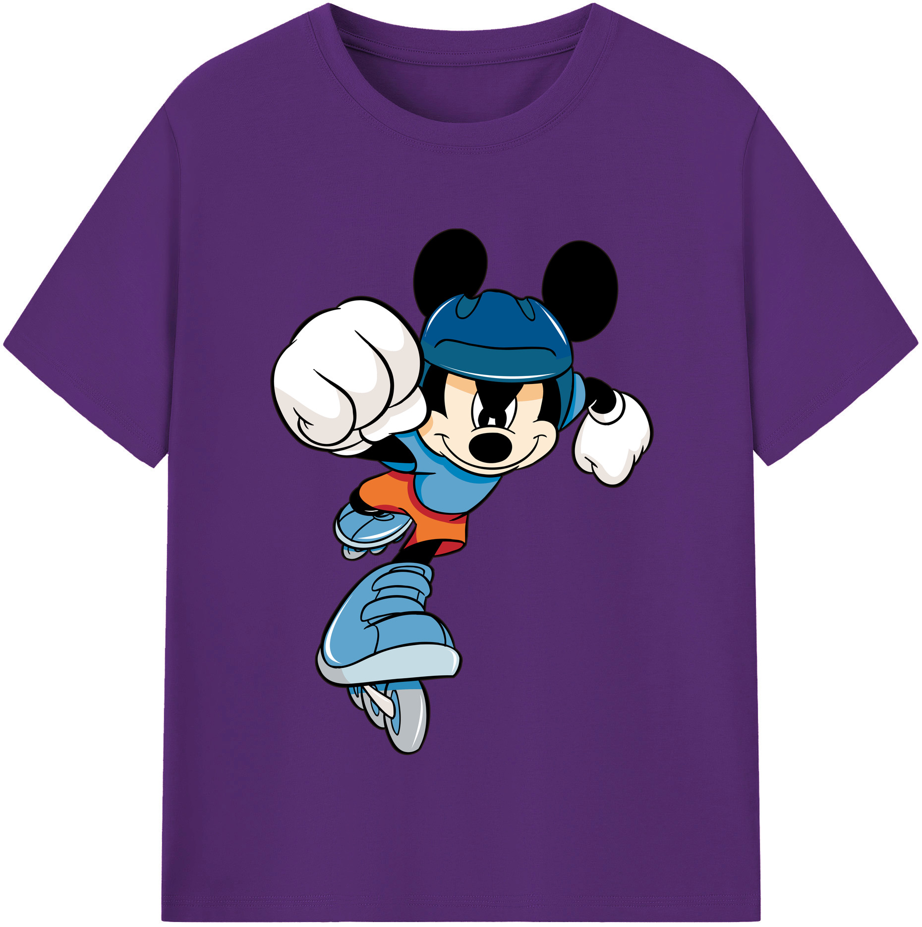 （画像用） ミッキーマウス Mickey Mouse 綿100％半袖Tシャツ（フロントプリント）
