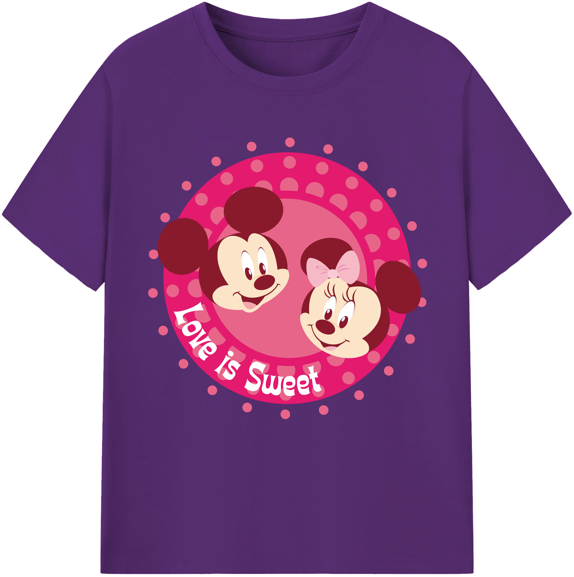 （画像用） ミッキーマウス Mickey Mouse 綿100％半袖Tシャツ（フロントプリント）