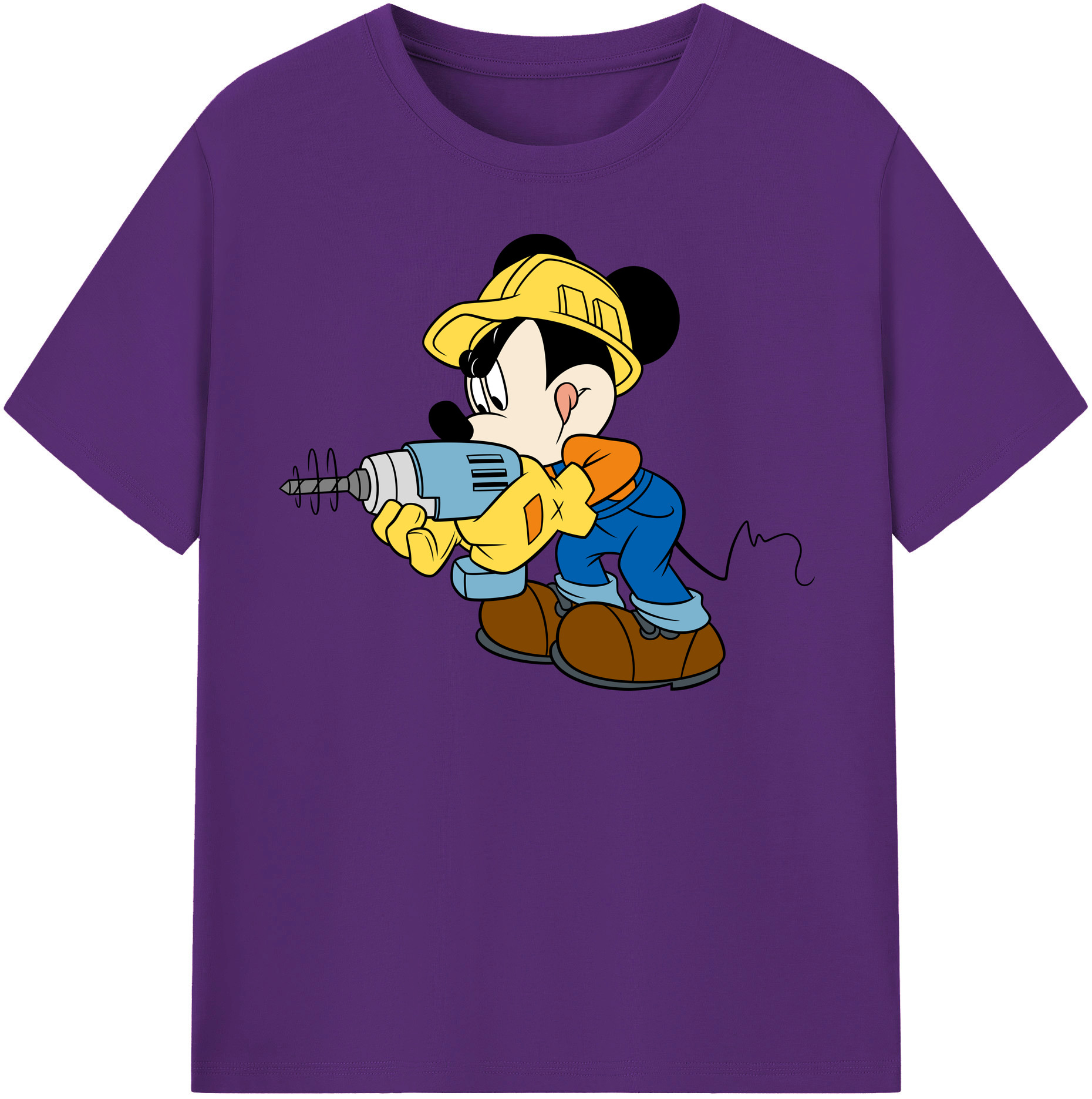 （画像用） ミッキーマウス Mickey Mouse 綿100％半袖Tシャツ（フロントプリント）