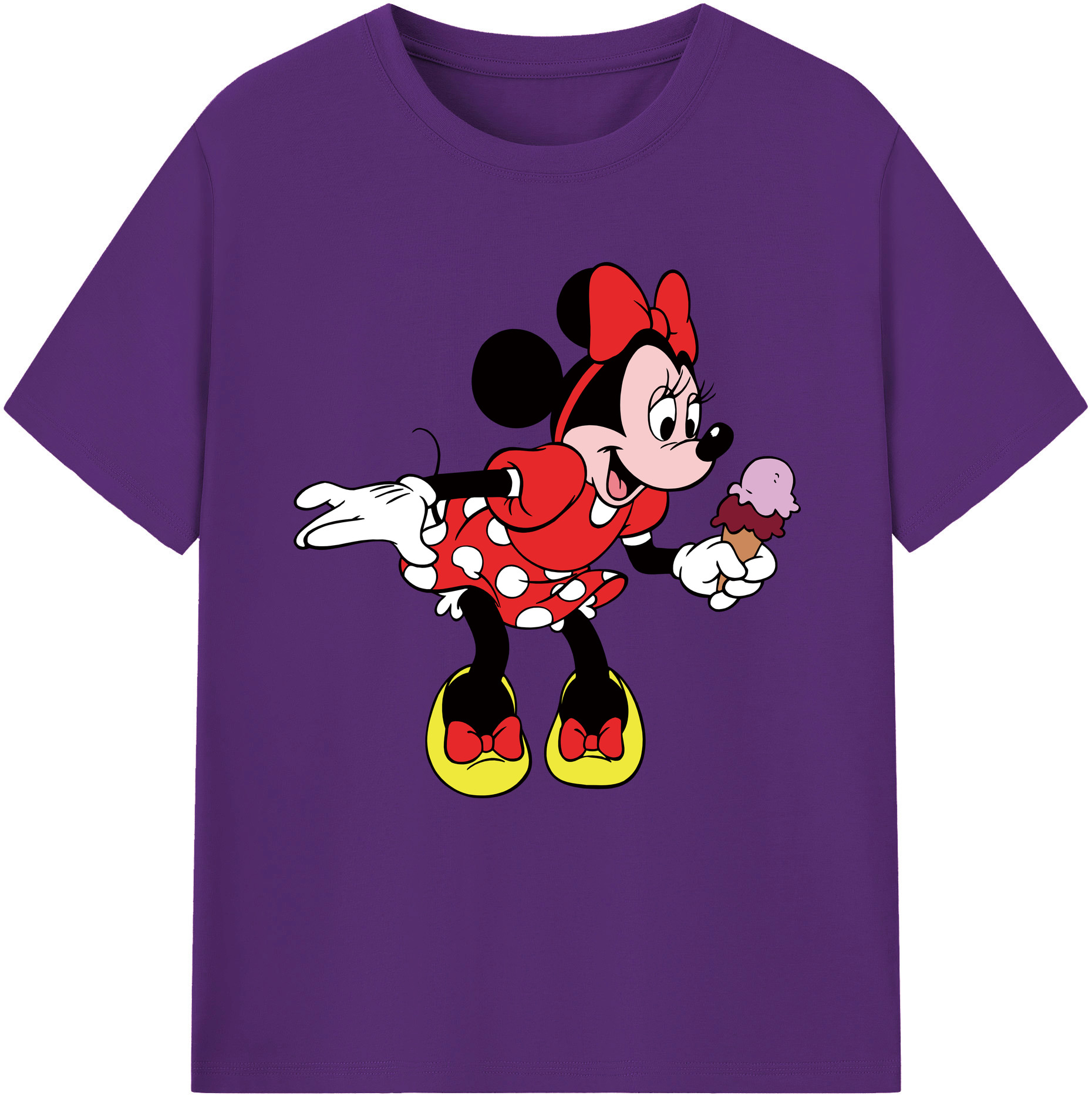 （画像用） ミッキーマウス Mickey Mouse 綿100％半袖Tシャツ（フロントプリント）