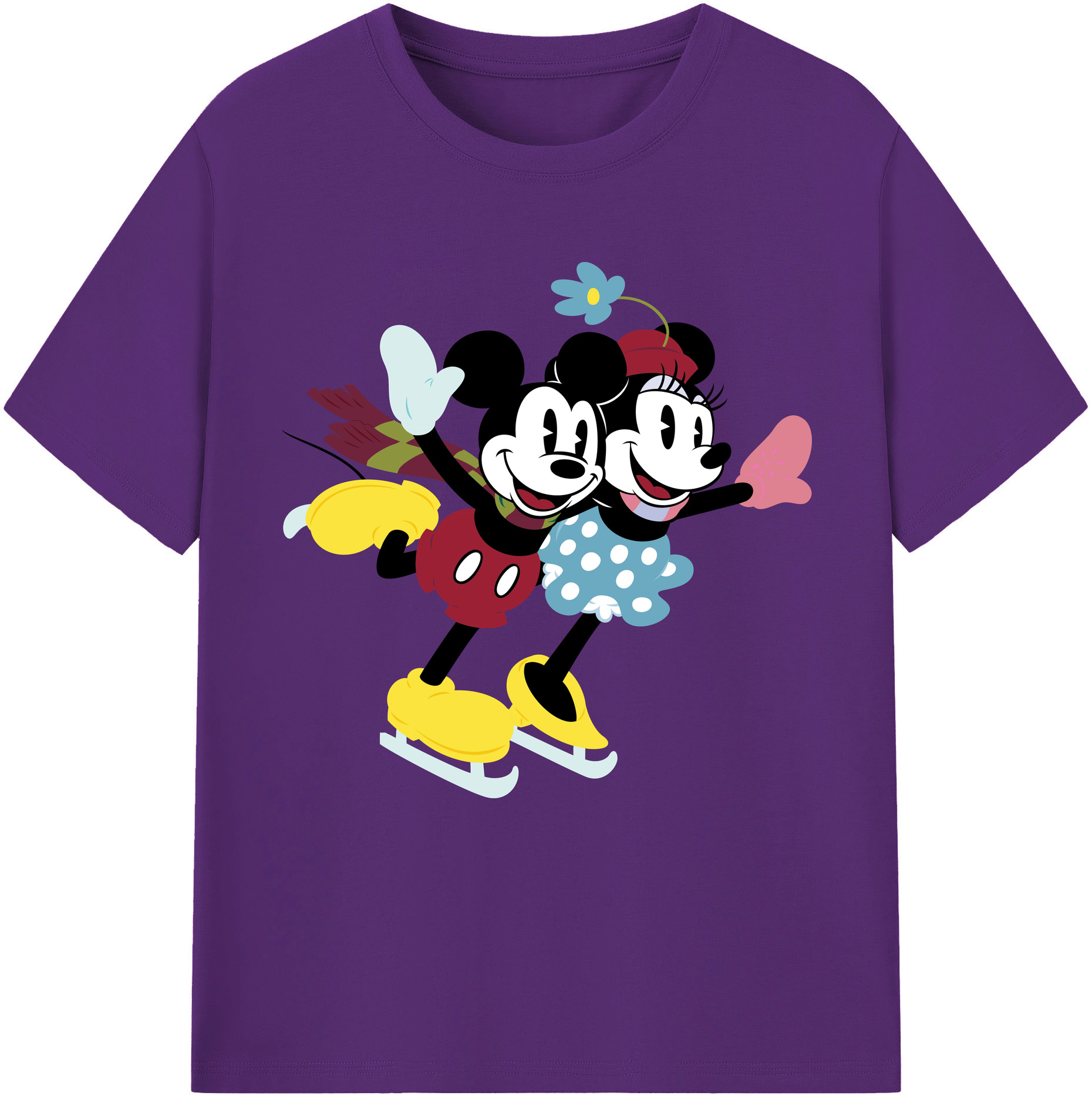 （画像用） ミッキーマウス Mickey Mouse 綿100％半袖Tシャツ（フロントプリント）