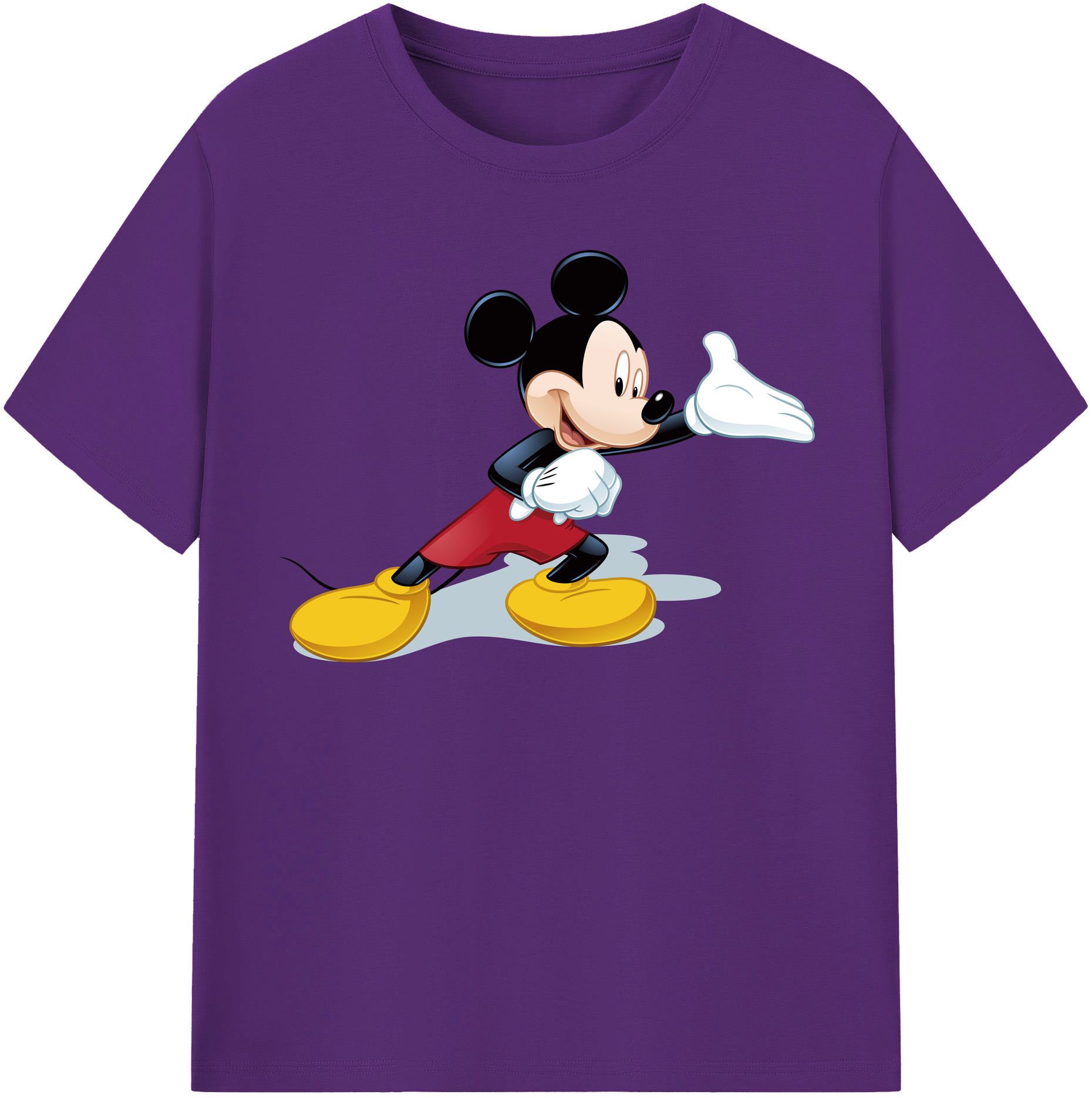 （画像用） ミッキーマウス Mickey Mouse 綿100％半袖Tシャツ（フロントプリント）