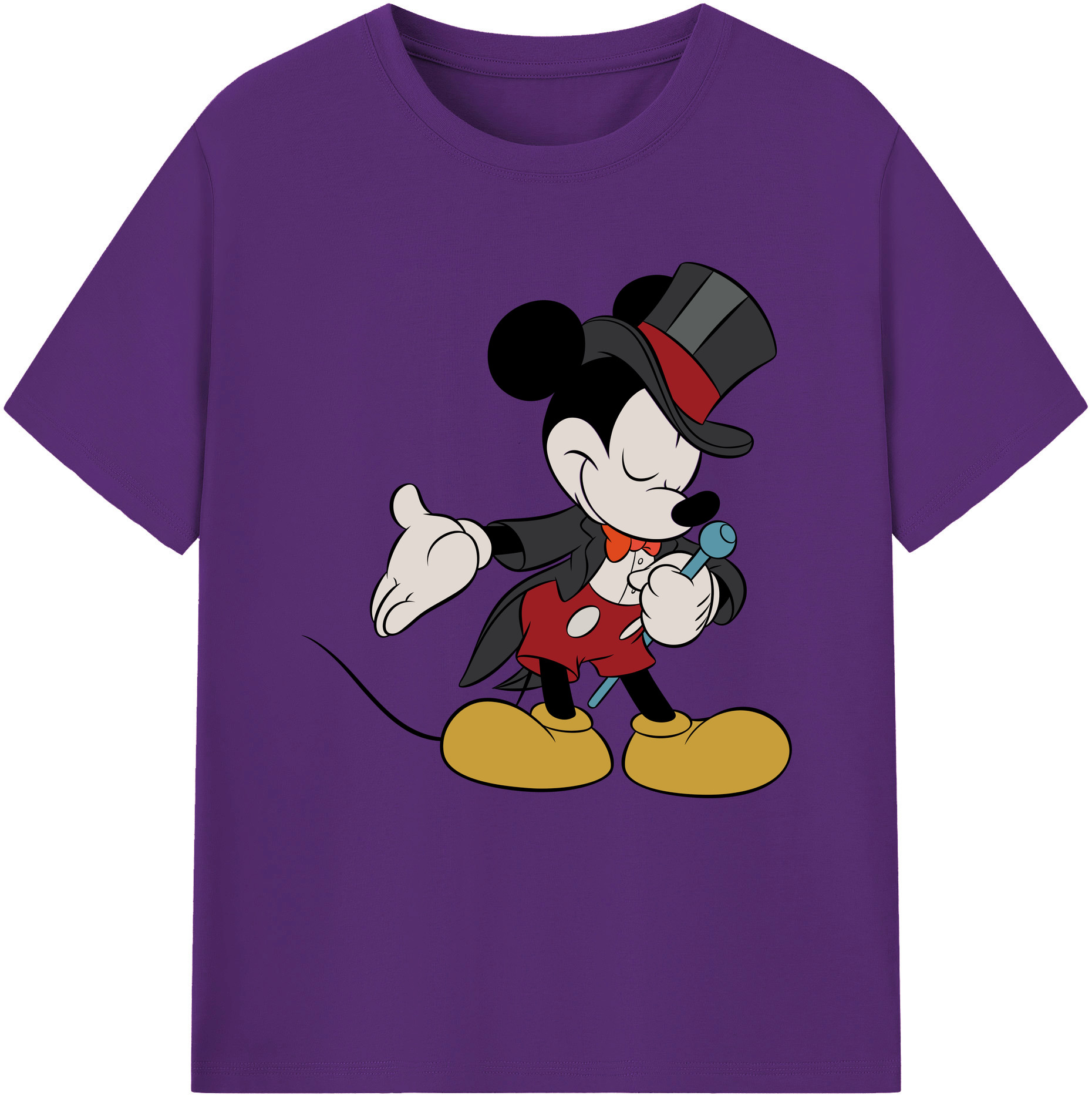 （画像用） ミッキーマウス Mickey Mouse 綿100％半袖Tシャツ（フロントプリント）