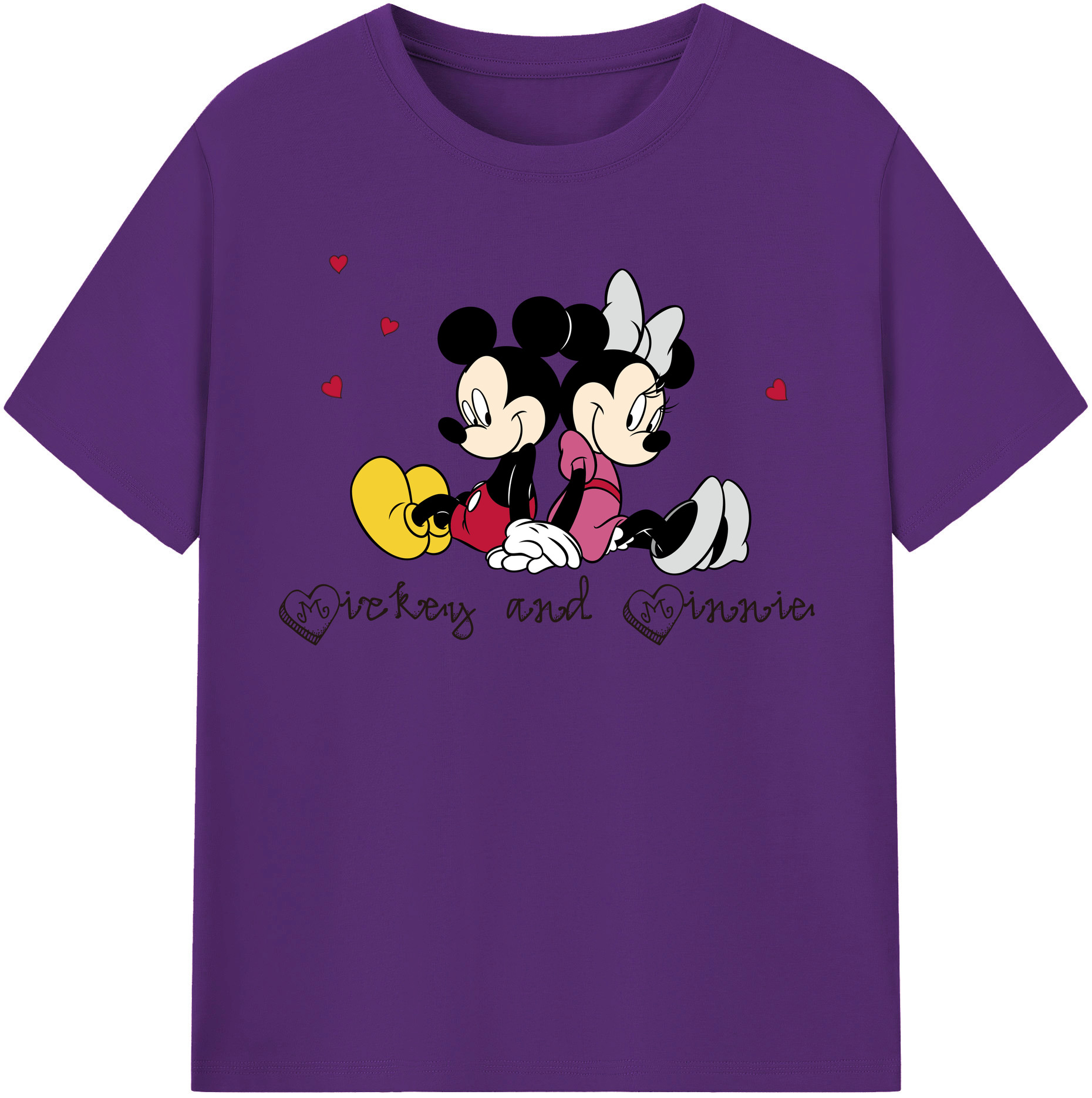（画像用） ミッキーマウス Mickey Mouse 綿100％半袖Tシャツ（フロントプリント）