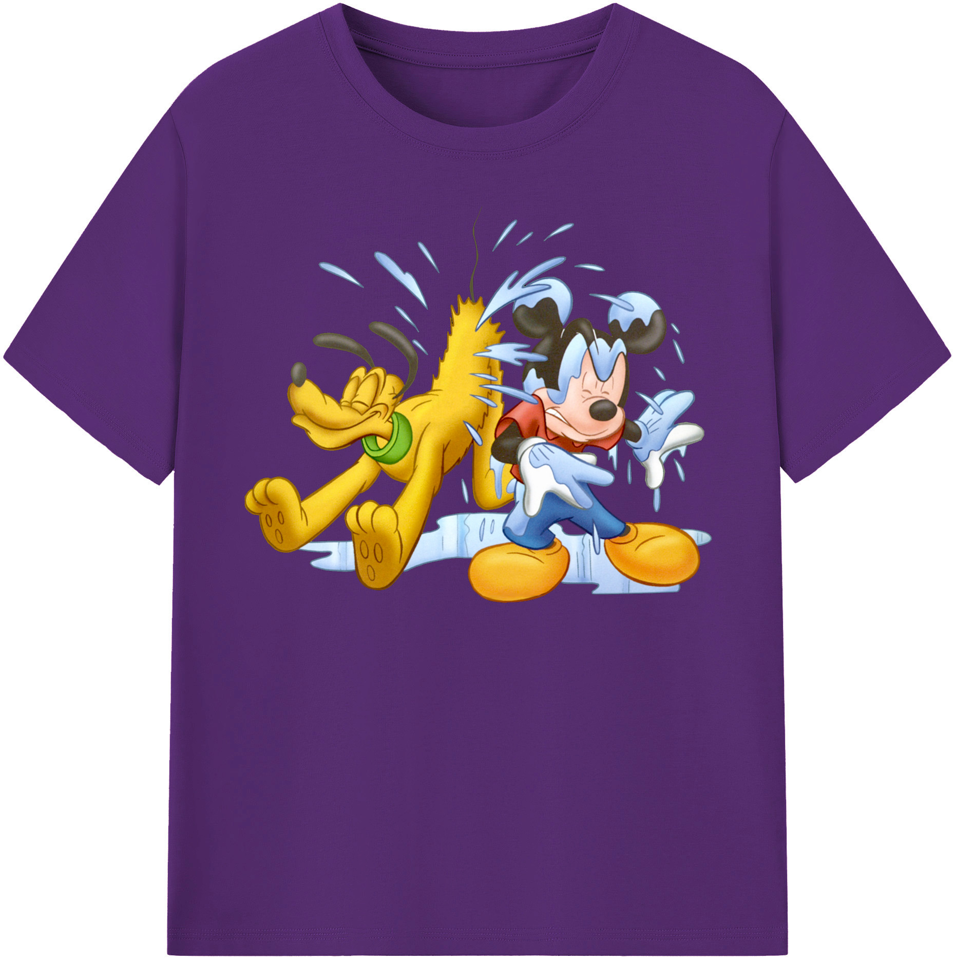 （画像用） ミッキーマウス Mickey Mouse 綿100％半袖Tシャツ（フロントプリント）