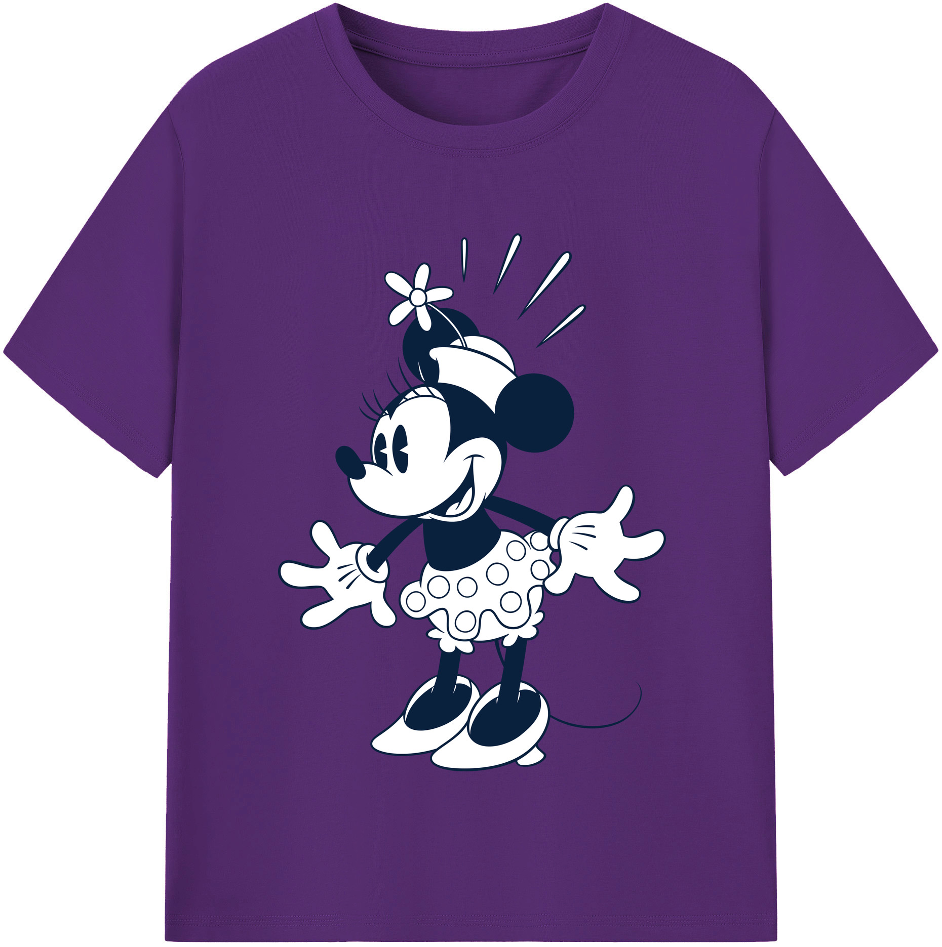 （画像用） ミッキーマウス Mickey Mouse 綿100％半袖Tシャツ（フロントプリント）