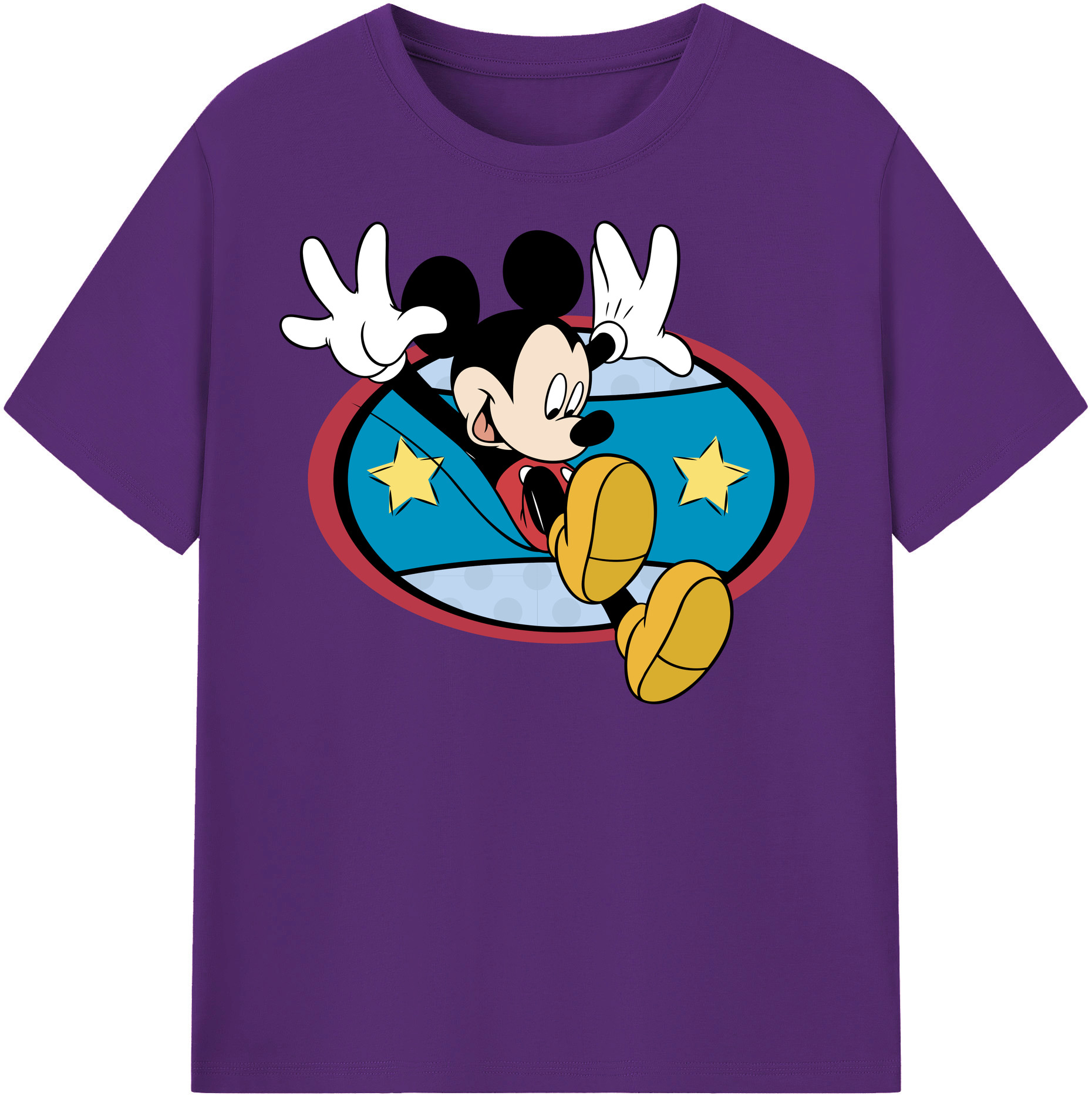 （画像用） ミッキーマウス Mickey Mouse 綿100％半袖Tシャツ（フロントプリント）