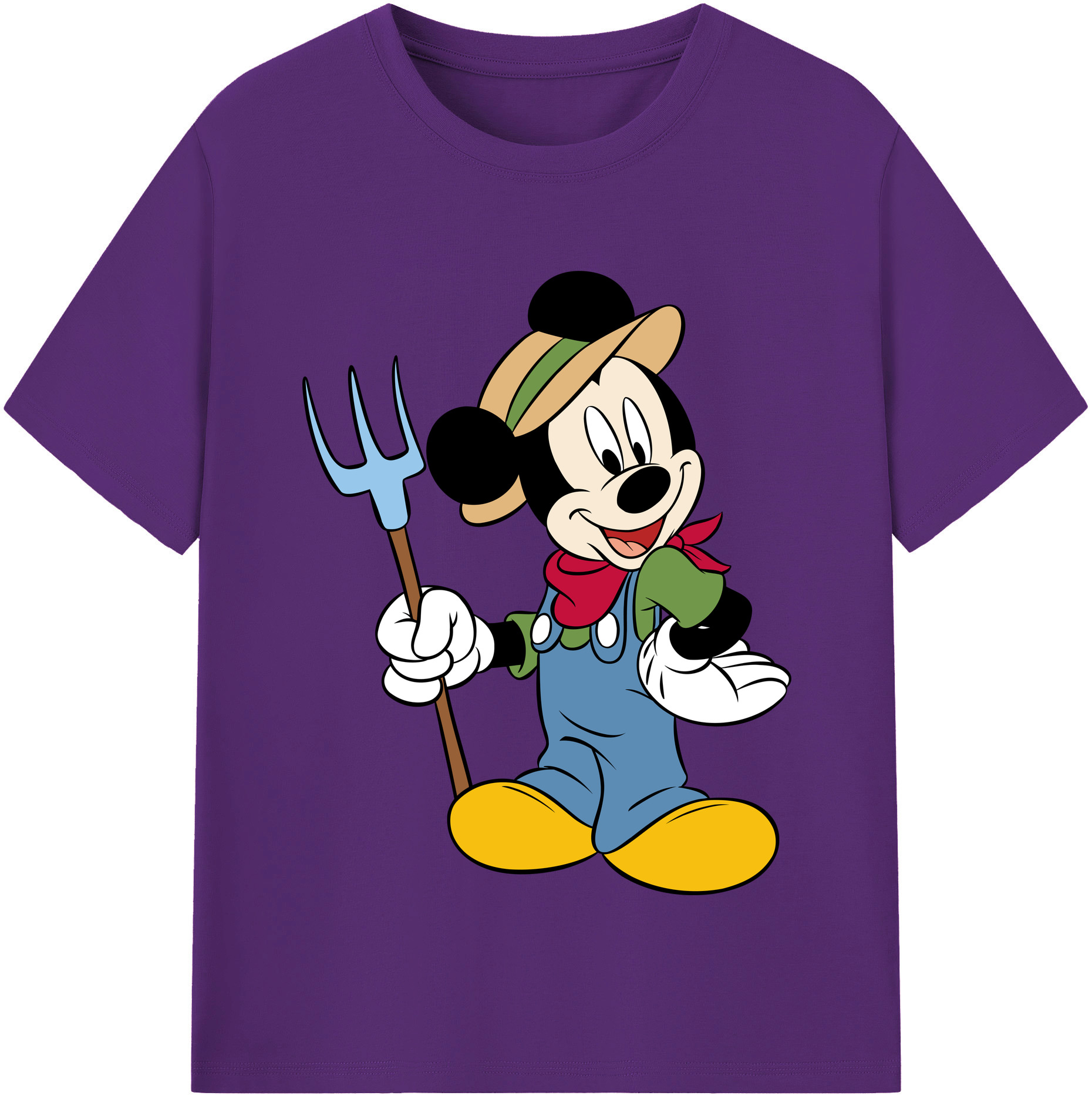 （画像用） ミッキーマウス Mickey Mouse 綿100％半袖Tシャツ（フロントプリント）