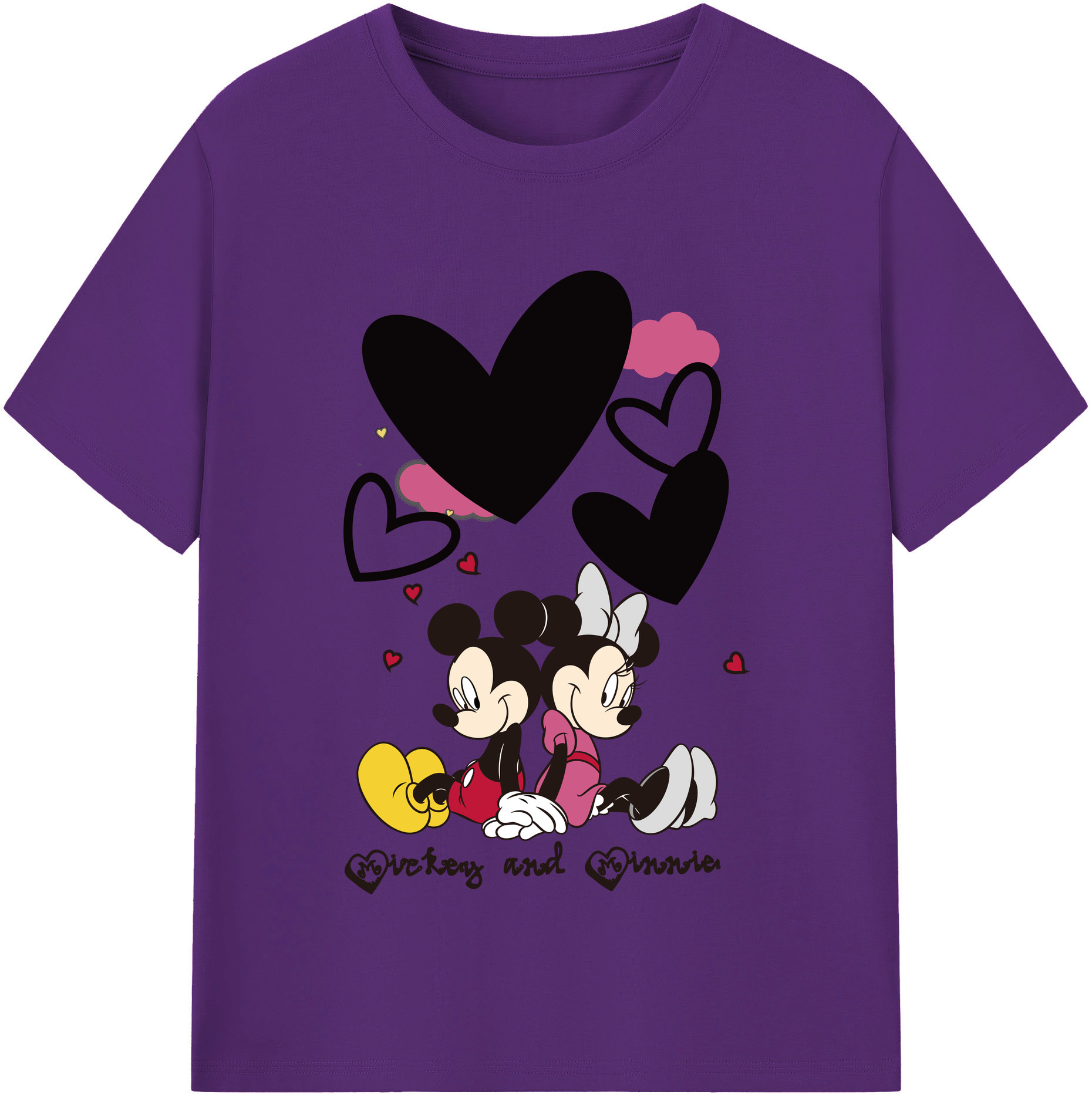 （画像用） ミッキーマウス Mickey Mouse 綿100％半袖Tシャツ（フロントプリント）