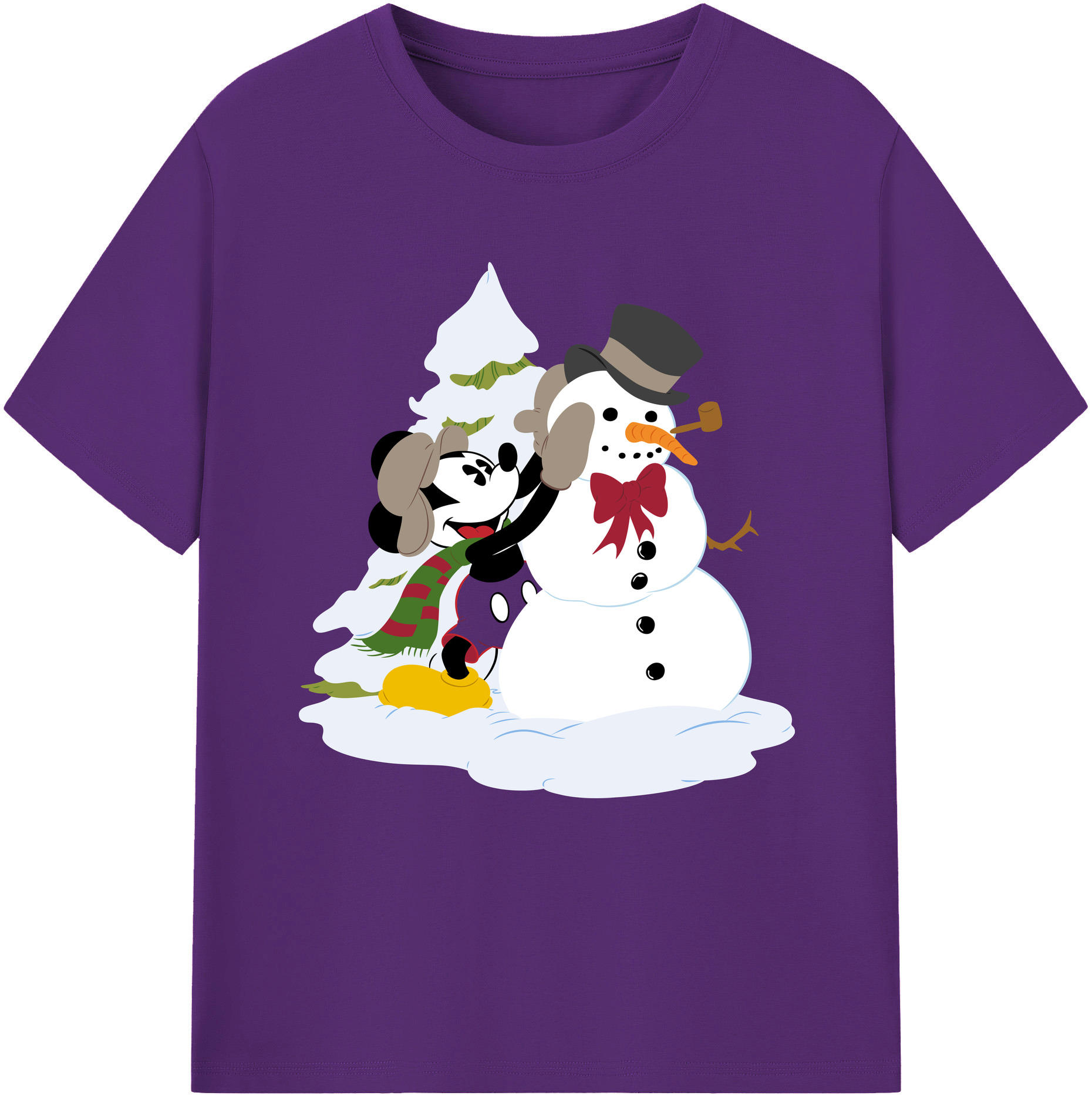 （画像用） ミッキーマウス Mickey Mouse 綿100％半袖Tシャツ（フロントプリント）