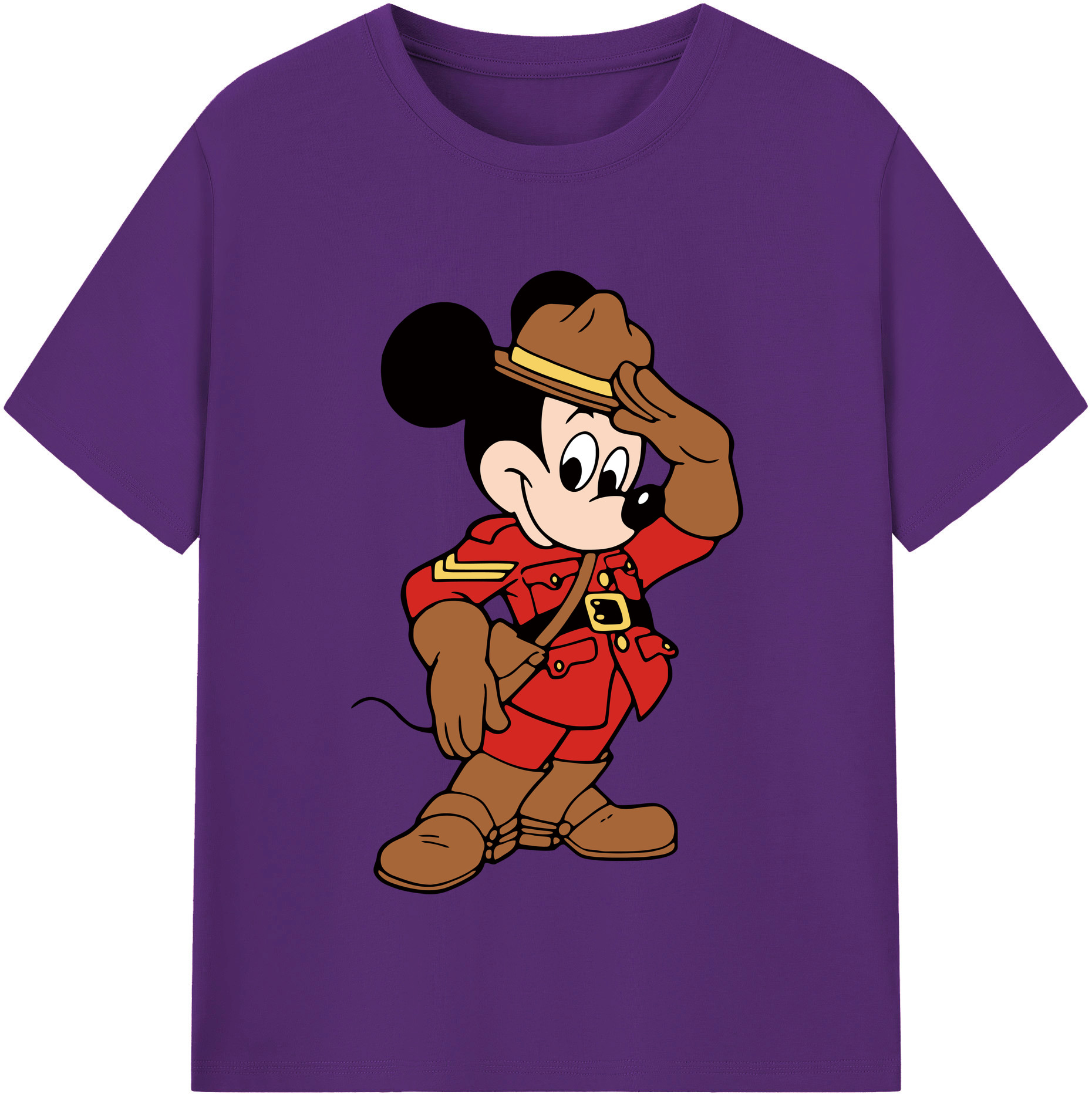 （画像用） ミッキーマウス Mickey Mouse 綿100％半袖Tシャツ（フロントプリント）