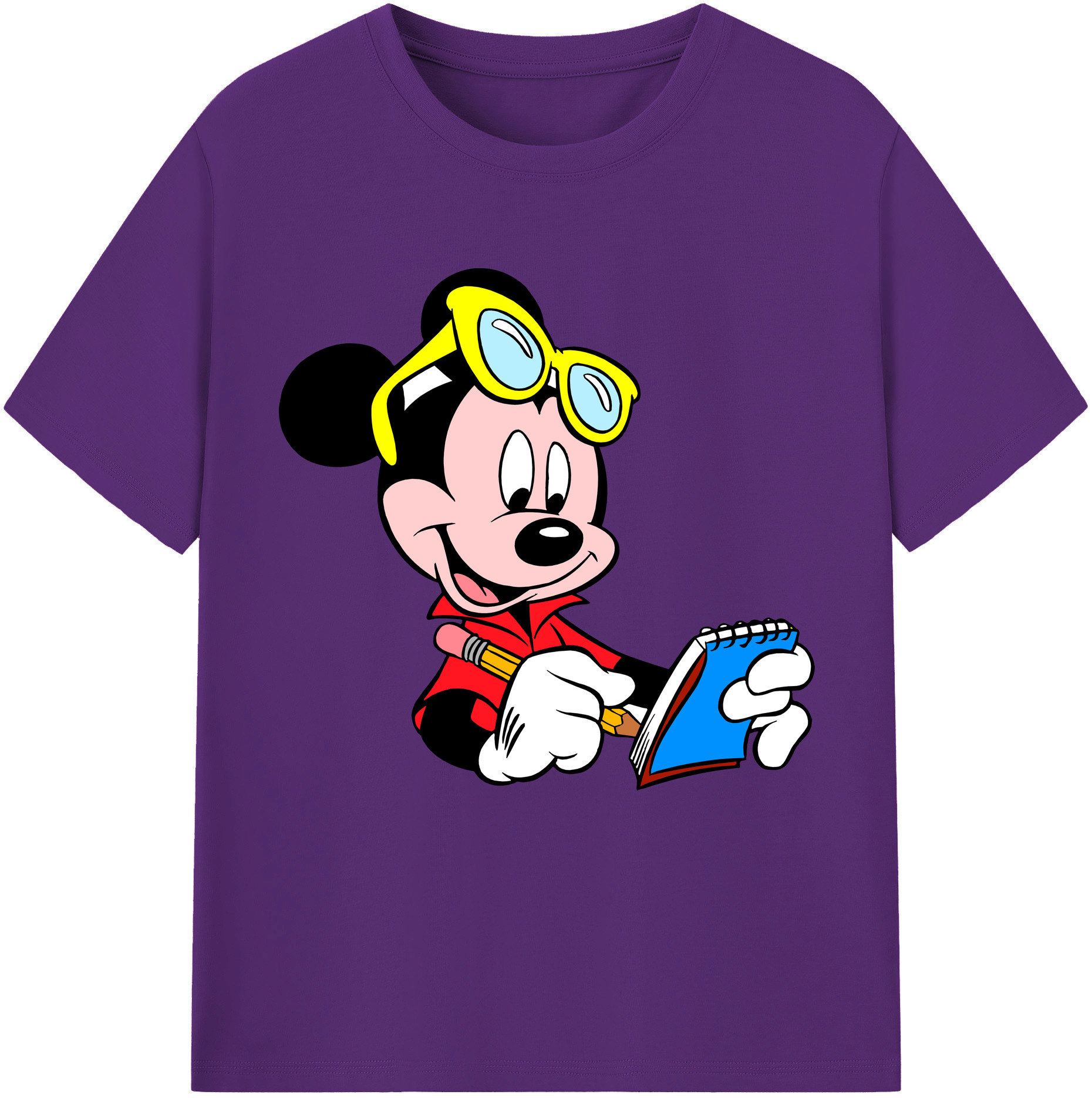 （画像用） ミッキーマウス Mickey Mouse 綿100％半袖Tシャツ（フロントプリント）
