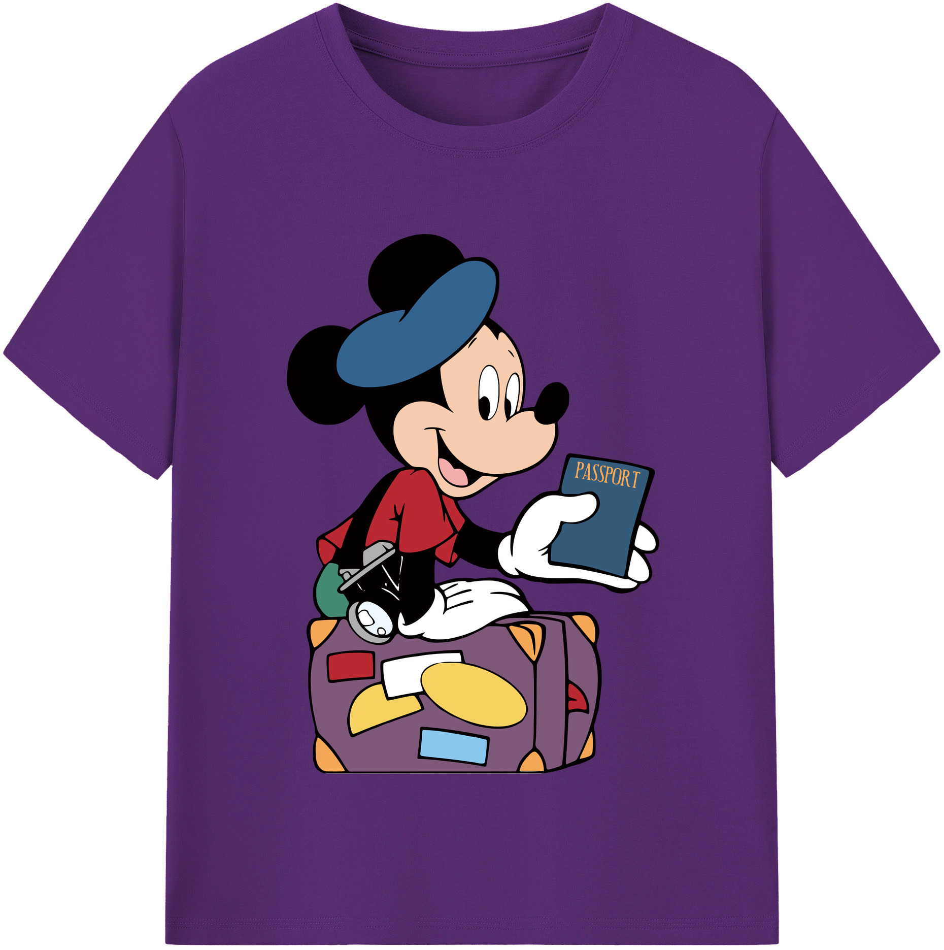 （画像用） ミッキーマウス Mickey Mouse 綿100％半袖Tシャツ（フロントプリント）
