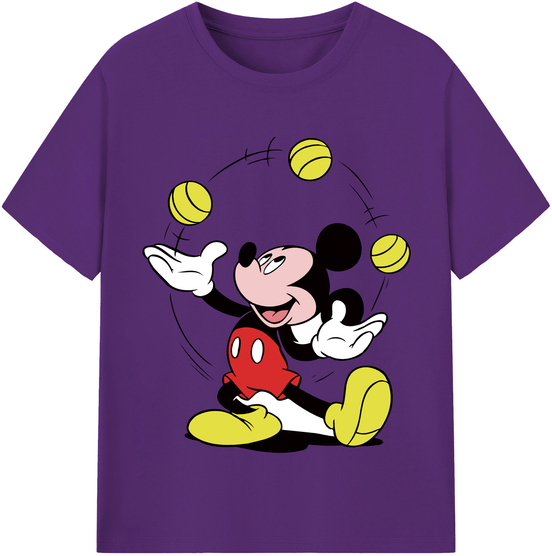 （画像用） ミッキーマウス Mickey Mouse 綿100％半袖Tシャツ（フロントプリント）