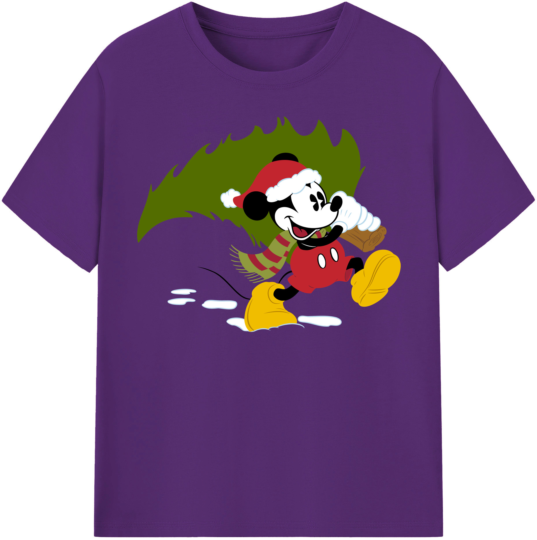 （画像用） ミッキーマウス Mickey Mouse 綿100％半袖Tシャツ（フロントプリント）