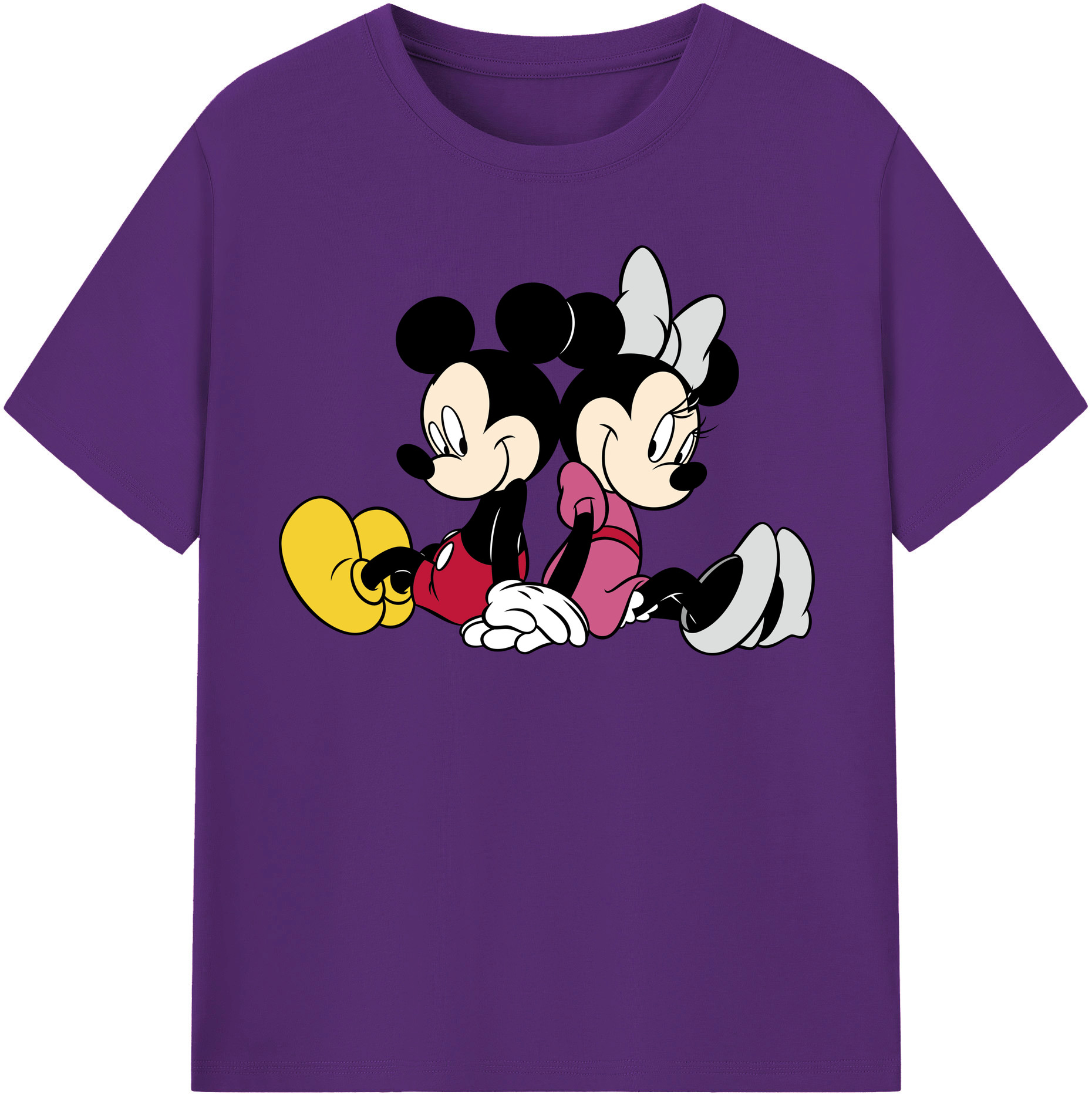 （画像用） ミッキーマウス Mickey Mouse 綿100％半袖Tシャツ（フロントプリント）