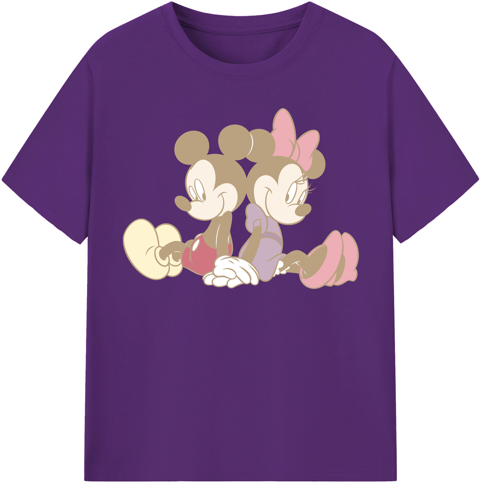 （画像用） ミッキーマウス Mickey Mouse 綿100％半袖Tシャツ（フロントプリント）