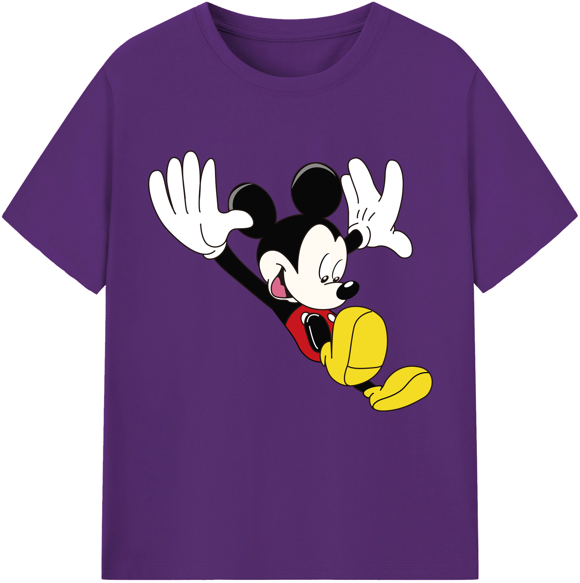 （画像用） ミッキーマウス Mickey Mouse 綿100％半袖Tシャツ（フロントプリント）