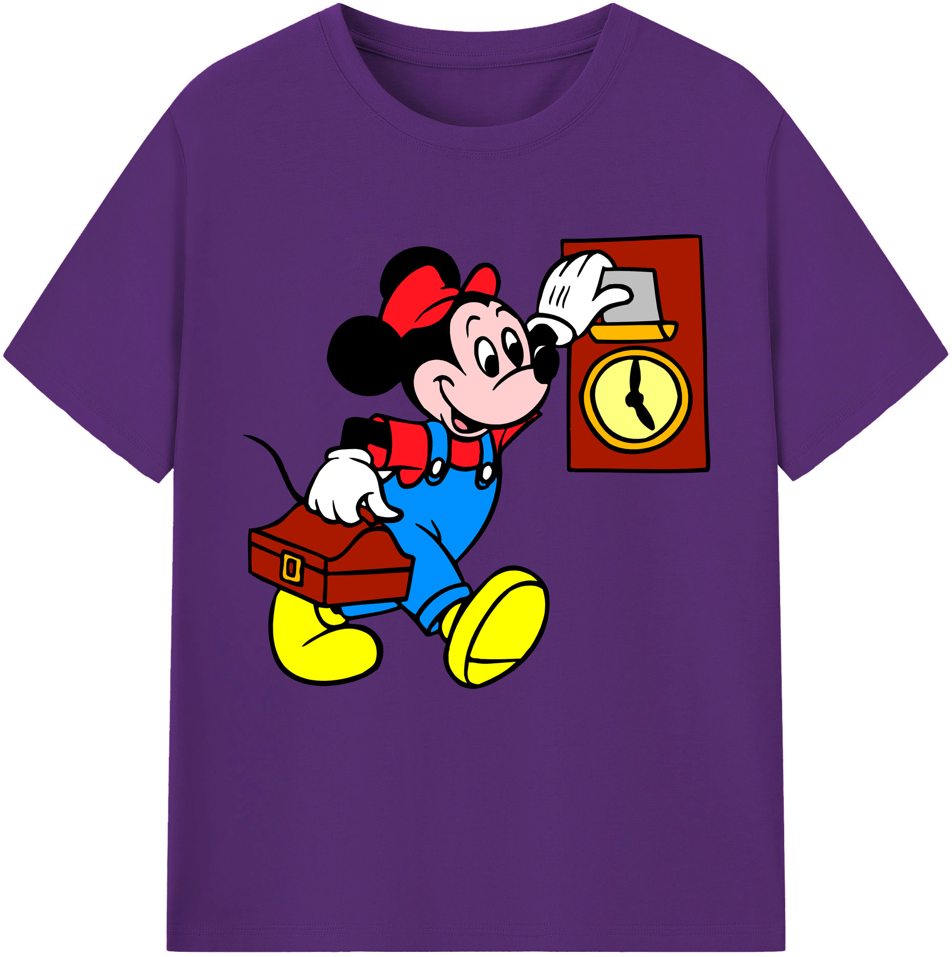 （画像用） ミッキーマウス Mickey Mouse 綿100％半袖Tシャツ（フロントプリント）